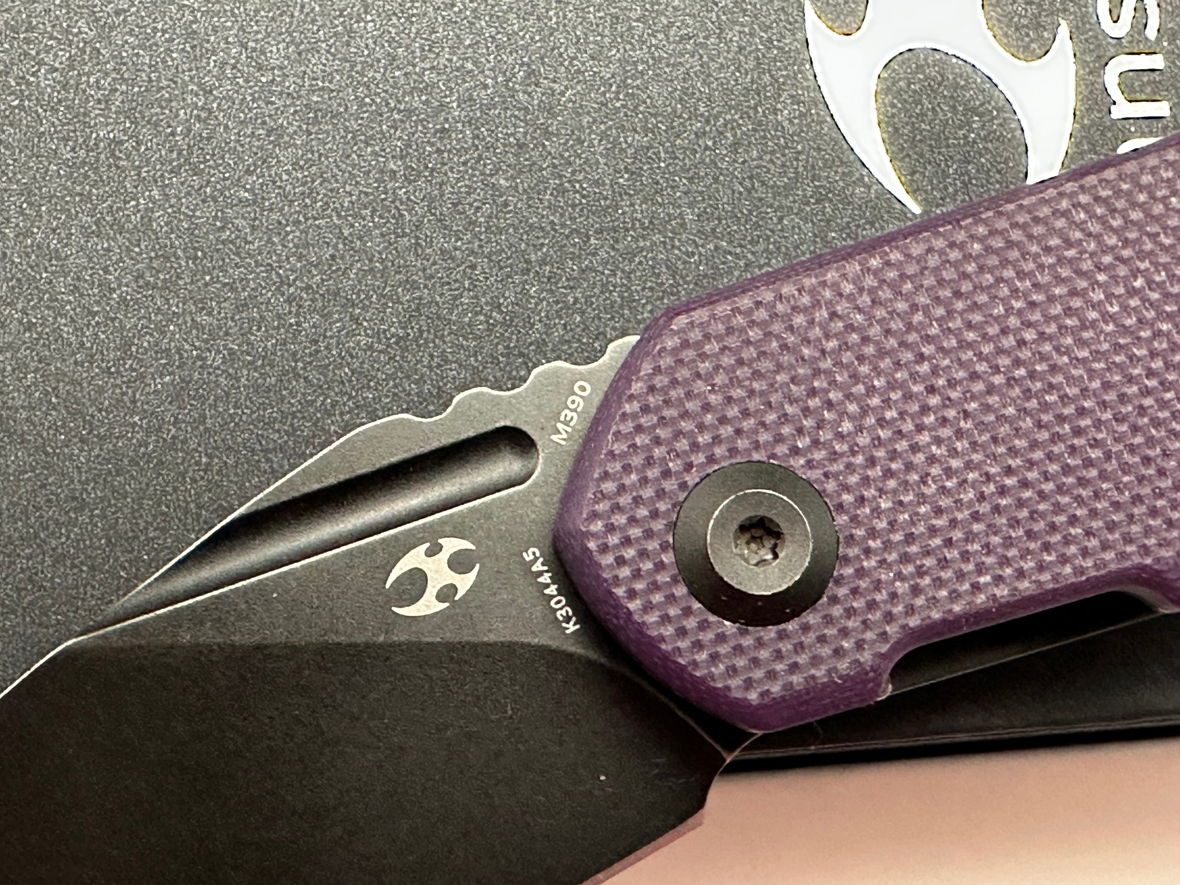 KANSEPT RIO PURPLE G10 HANDLE 1.56'' M390 BLADE
