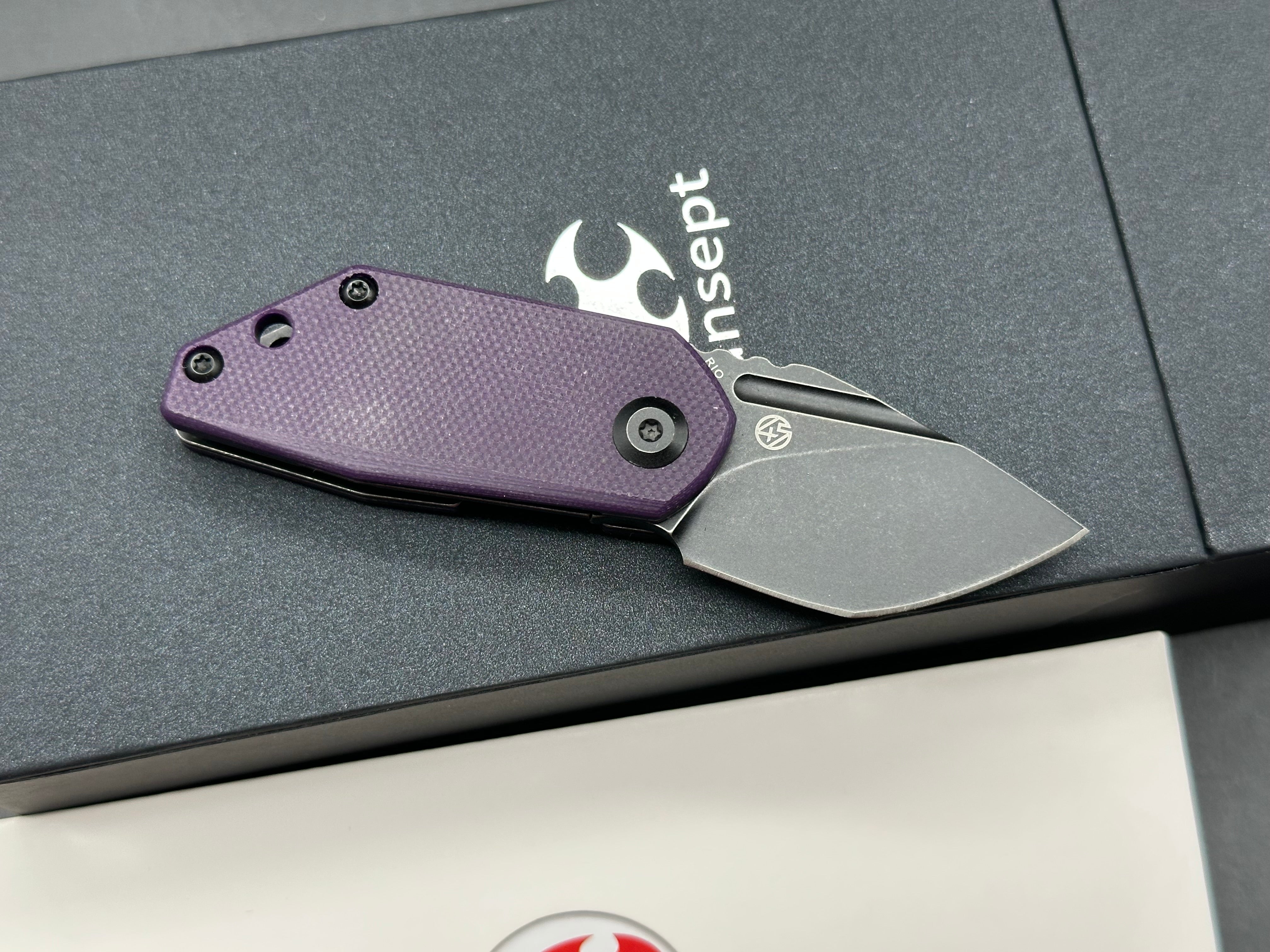 KANSEPT RIO PURPLE G10 HANDLE 1.56'' M390 BLADE