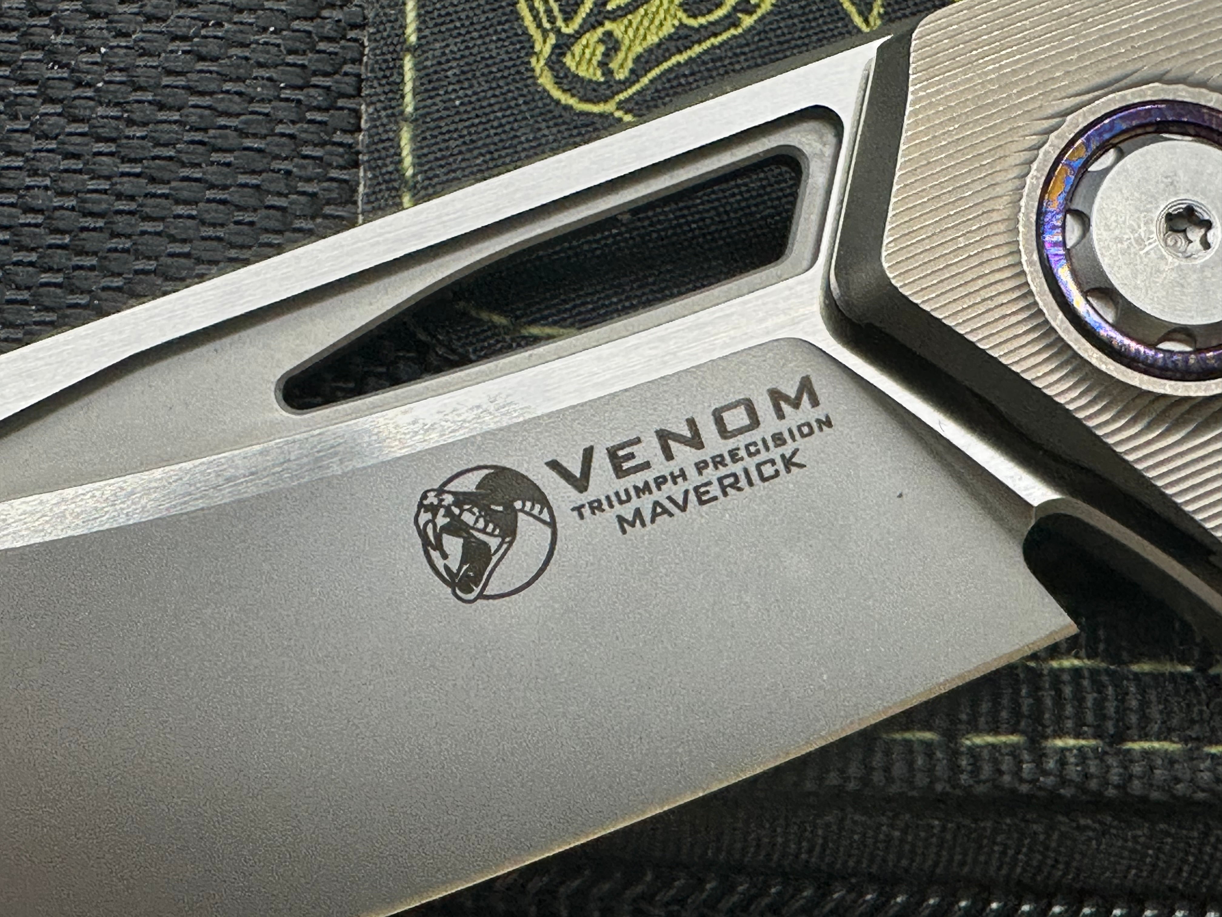 Venom Knives Maverick Titanium Carbon Fiber M390 Folder