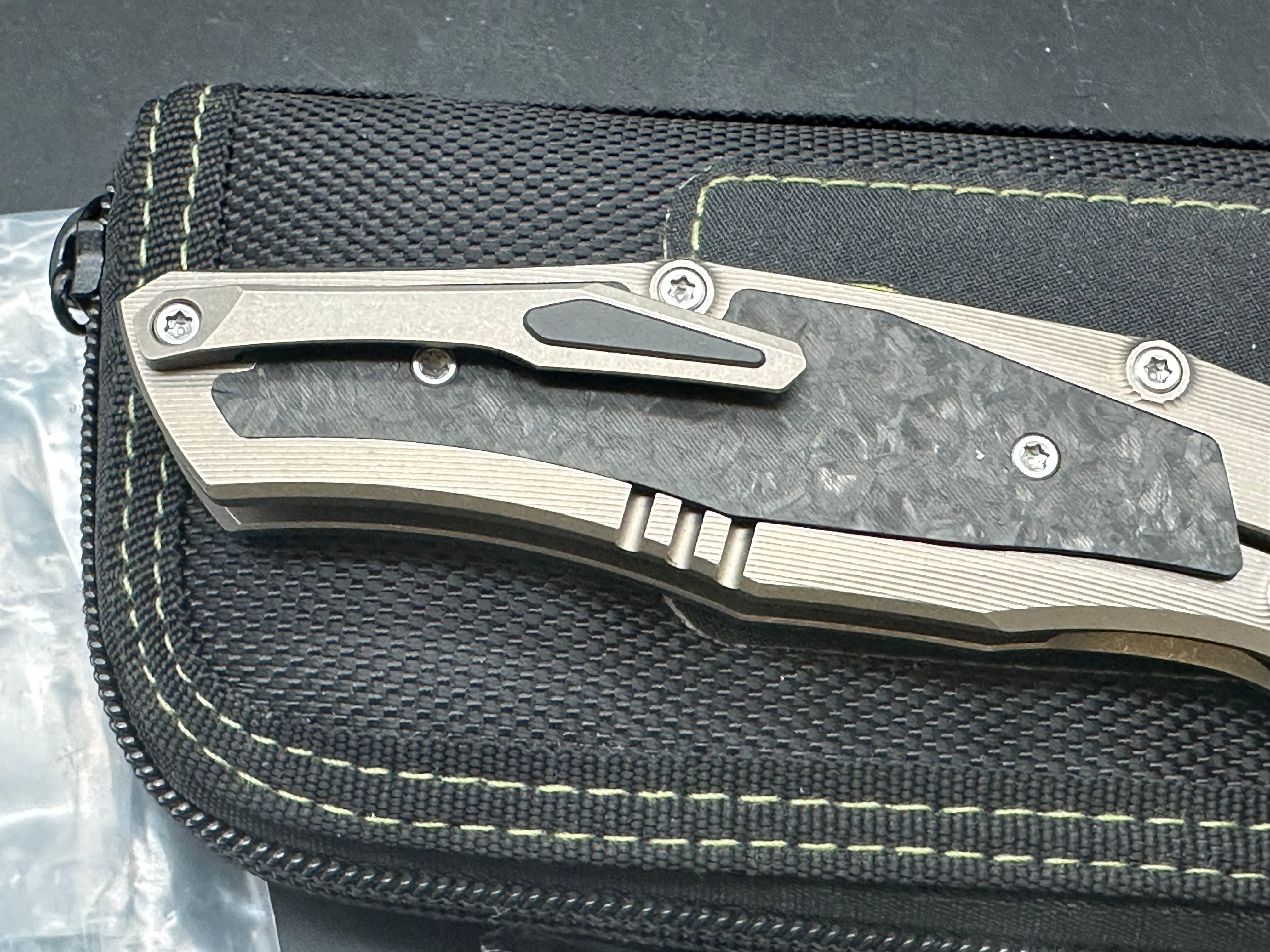 Venom Knives Maverick Titanium Carbon Fiber M390 Folder