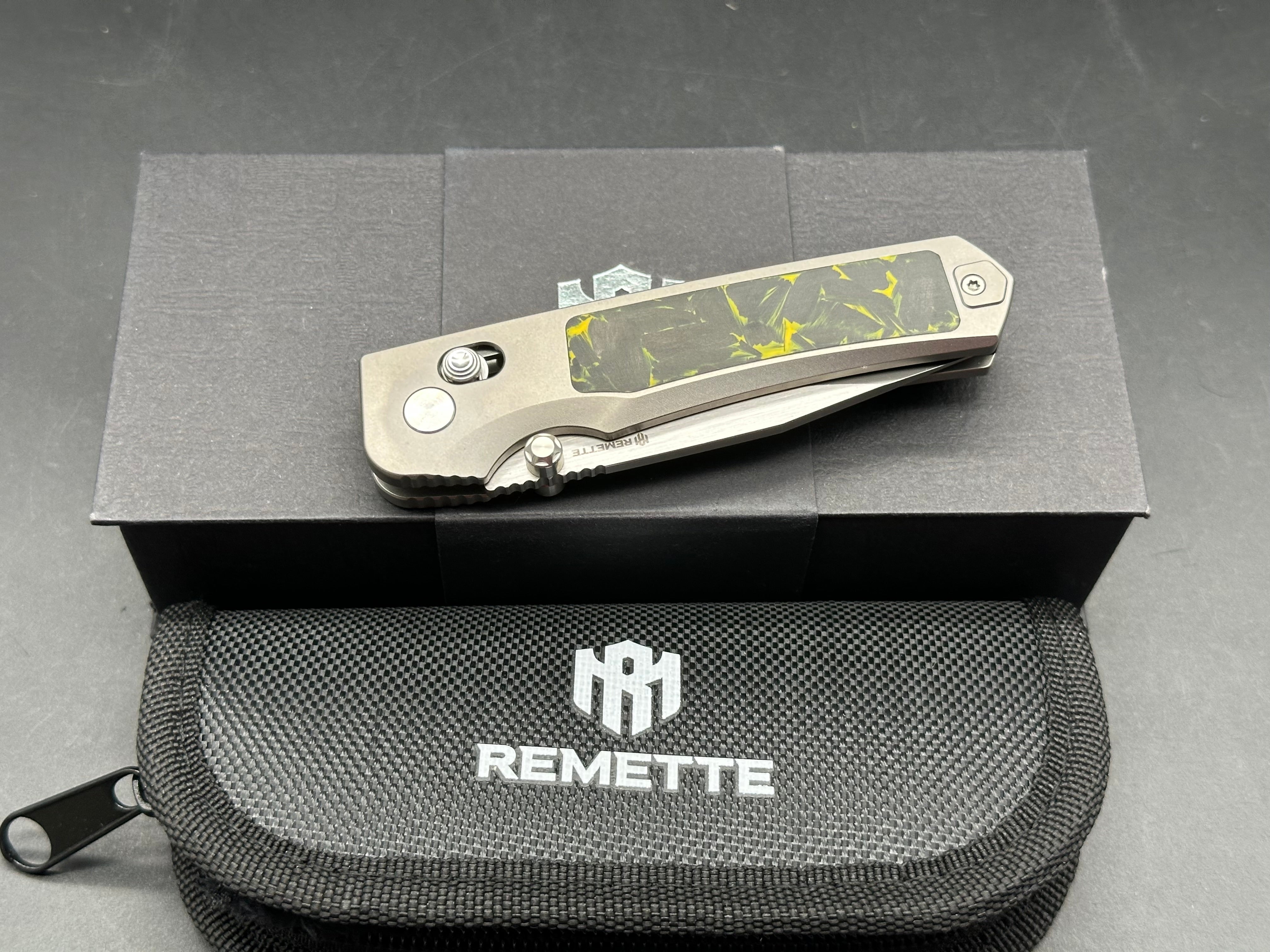 REMETTE RT-AURORA TITANIUM/YELLOW/CARBON FIBER HANDLE M390
