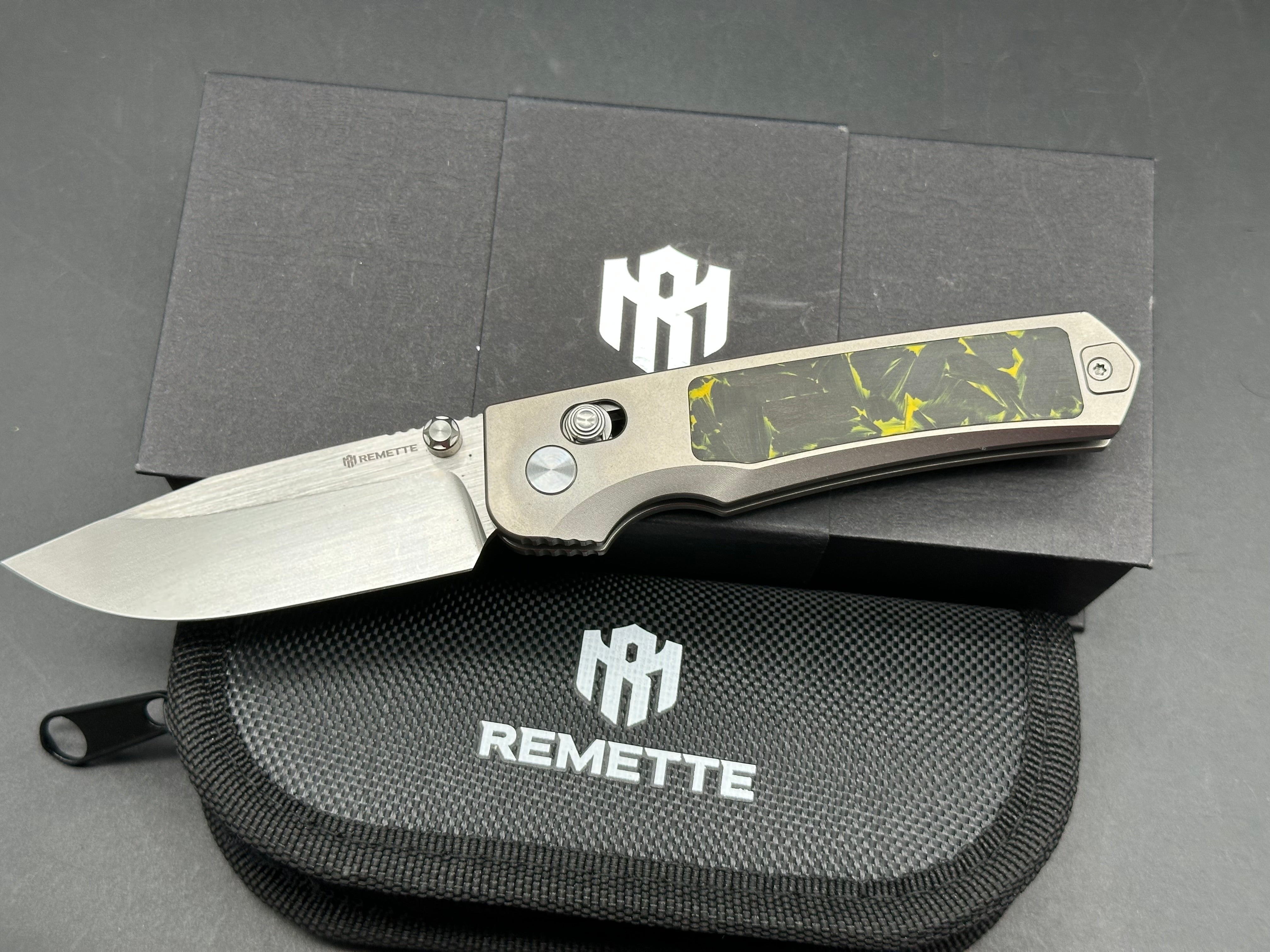 REMETTE RT-AURORA TITANIUM/YELLOW/CARBON FIBER HANDLE M390