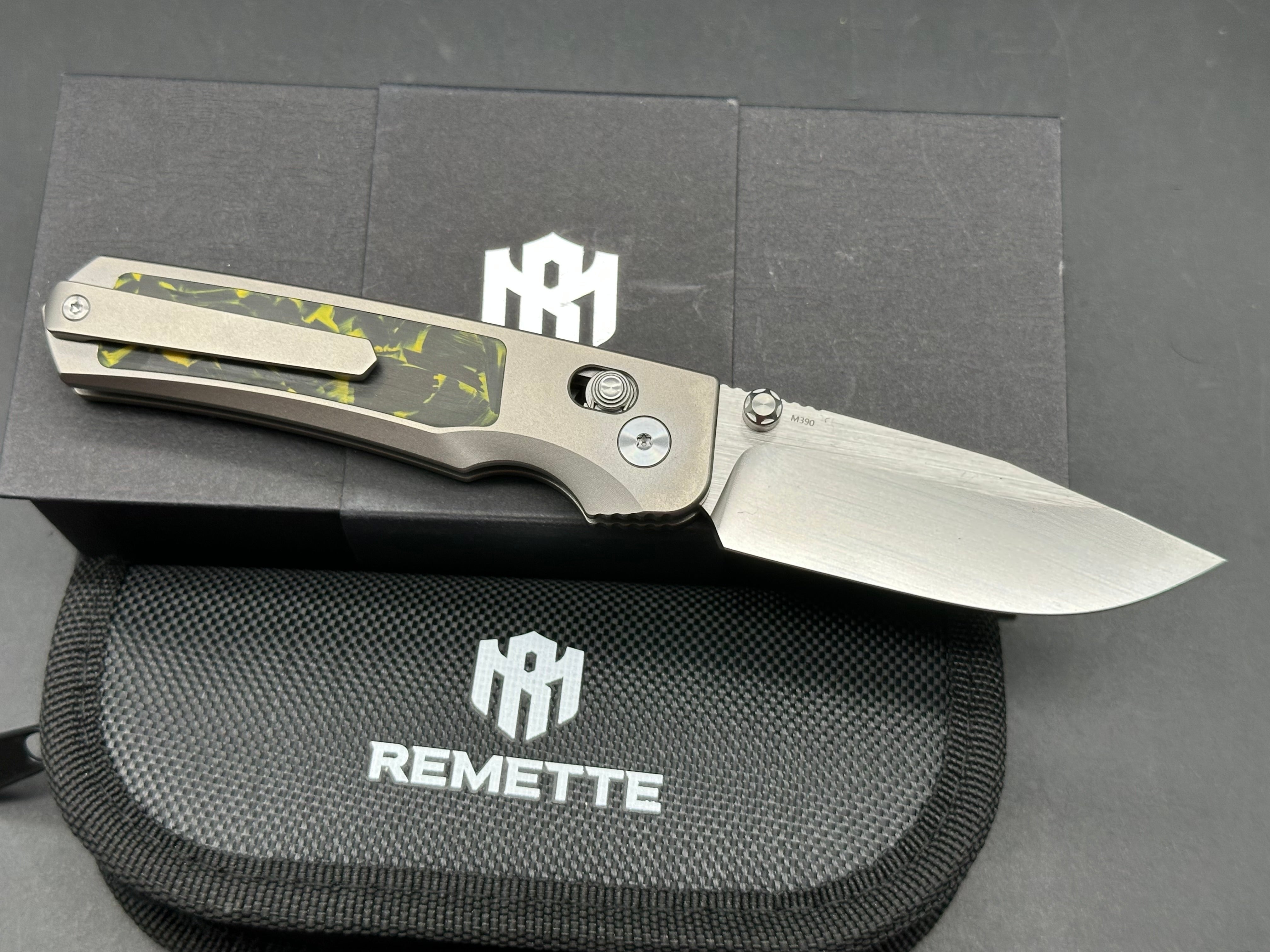 REMETTE RT-AURORA TITANIUM/YELLOW/CARBON FIBER HANDLE M390