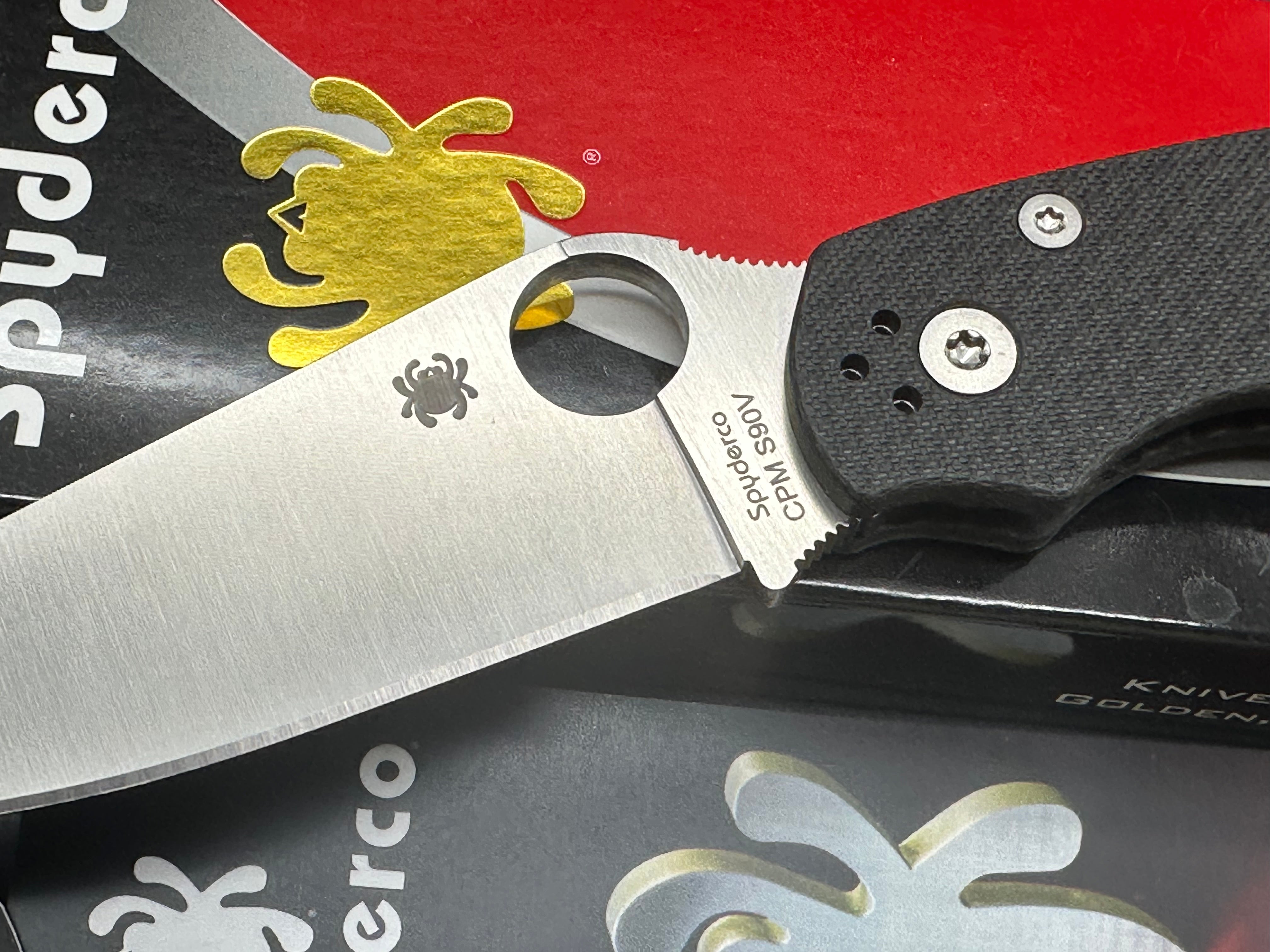 Spyderco Military 2 Compression Lock Knife Black Carbon Fiber (4" Satin S90V)
