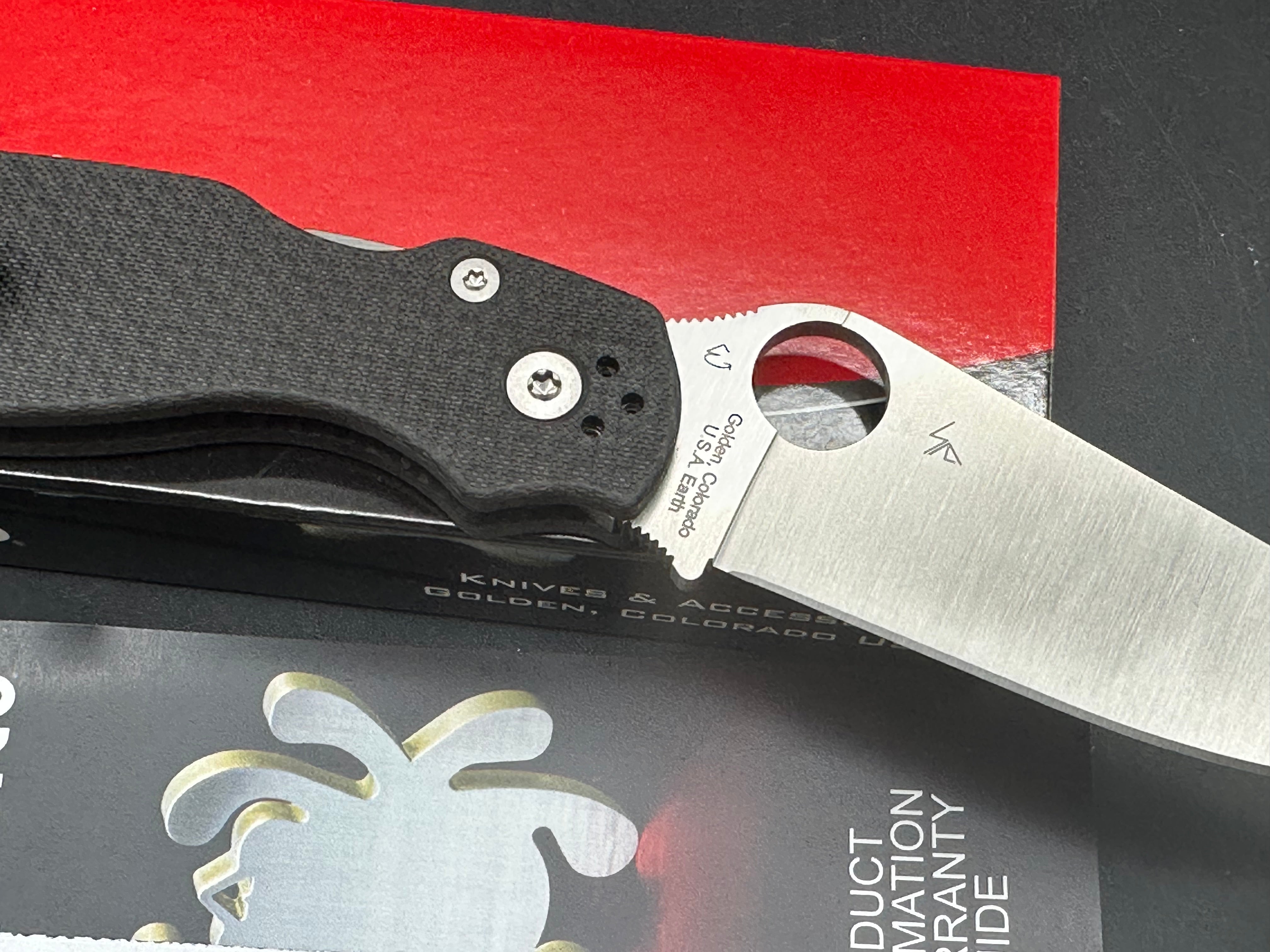 Spyderco Military 2 Compression Lock Knife Black Carbon Fiber (4" Satin S90V)