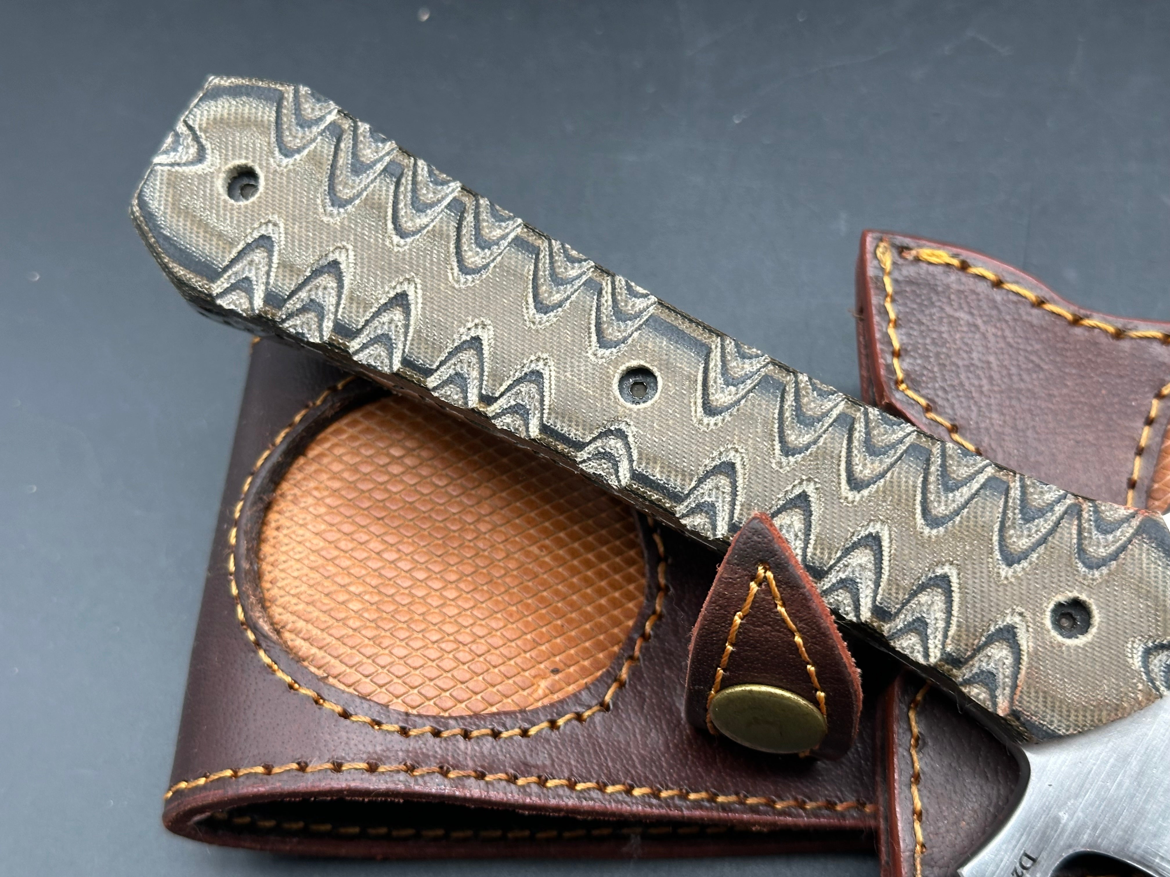 DBAD Arizona Bowie Dbad/Croco knives collaboration Full Tang Blade D2 Steel