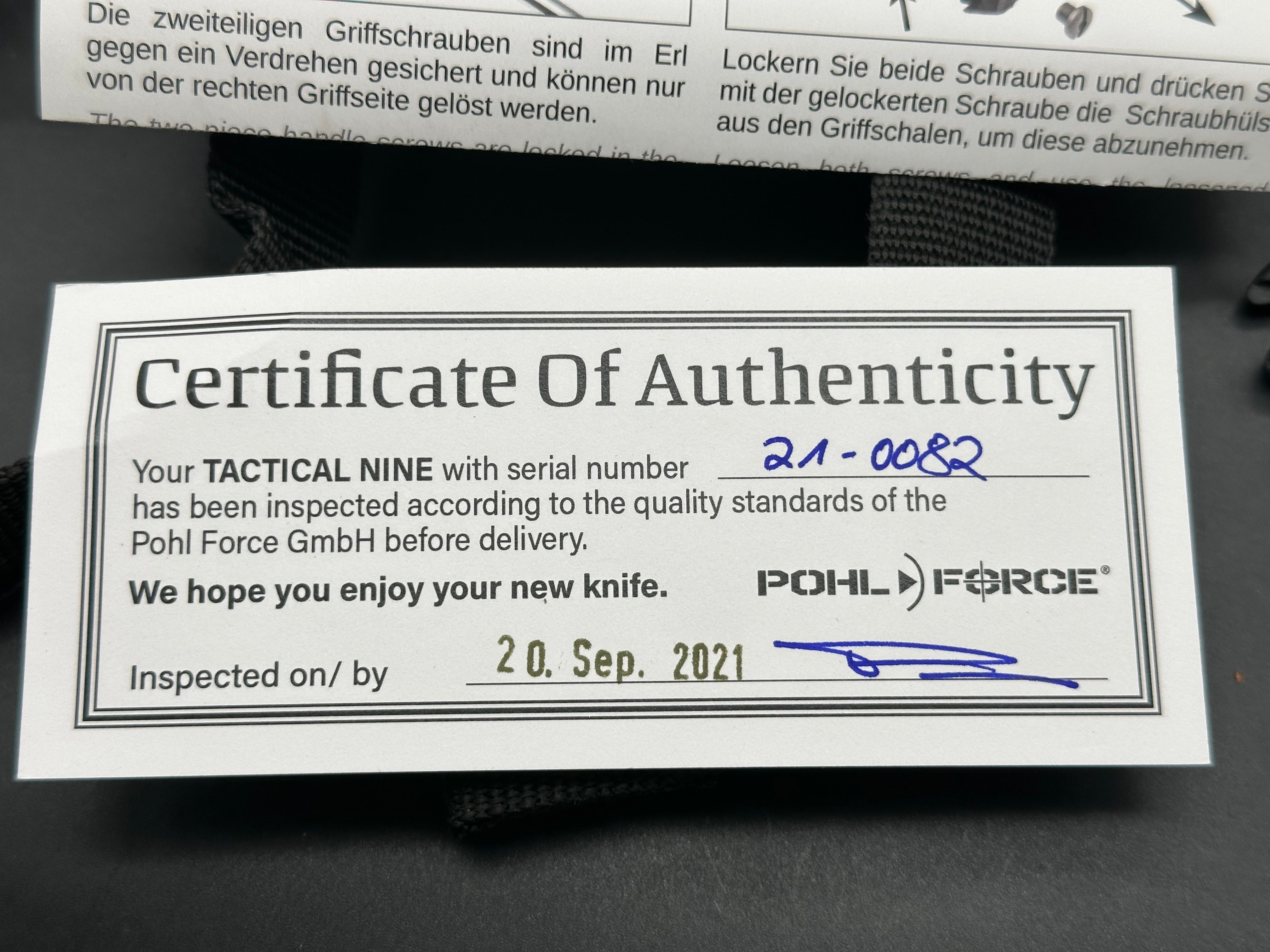 Pohl Force Tactical Nine BK