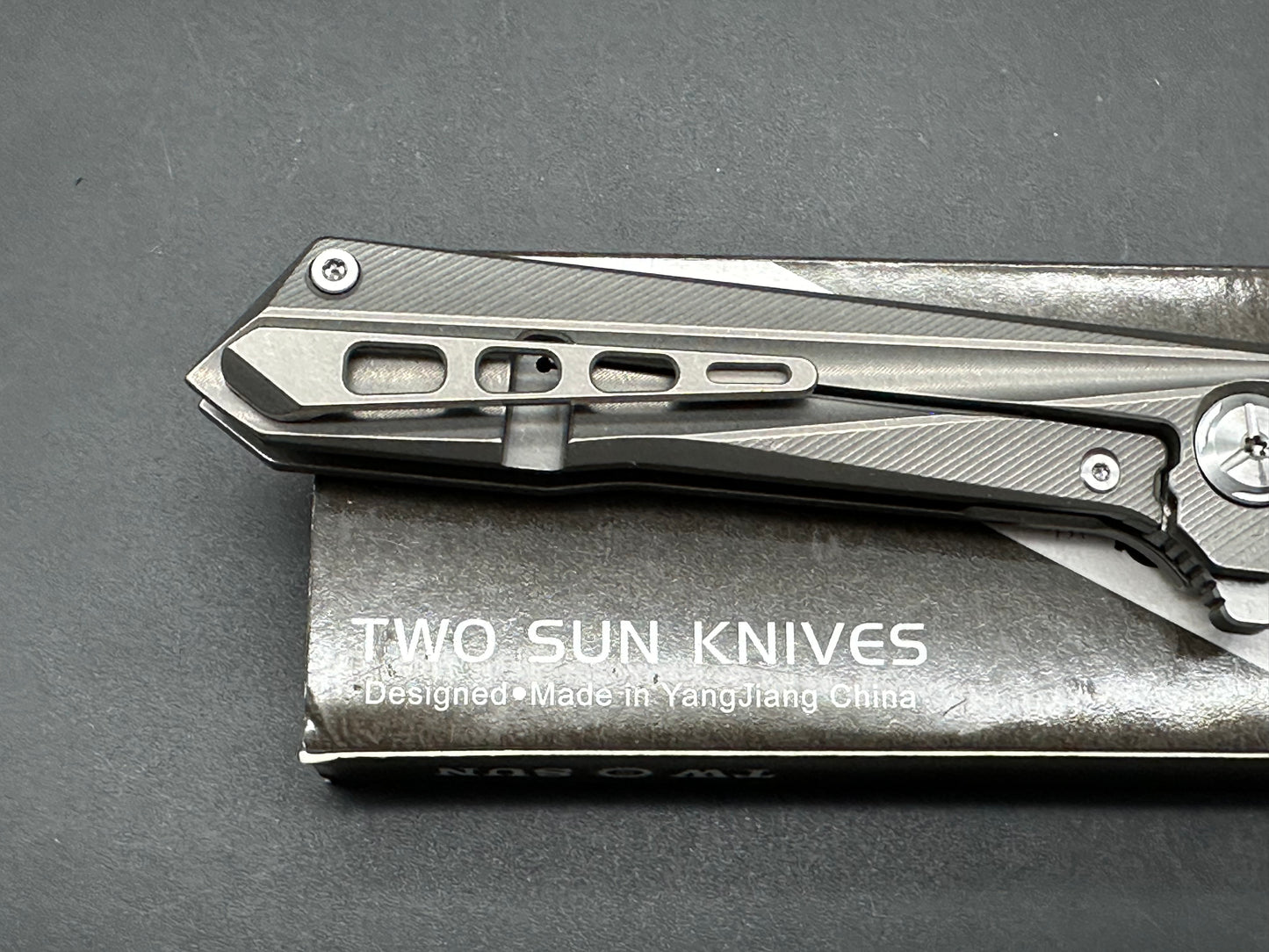 TwoSun TS69 titanium handle and D2 blade