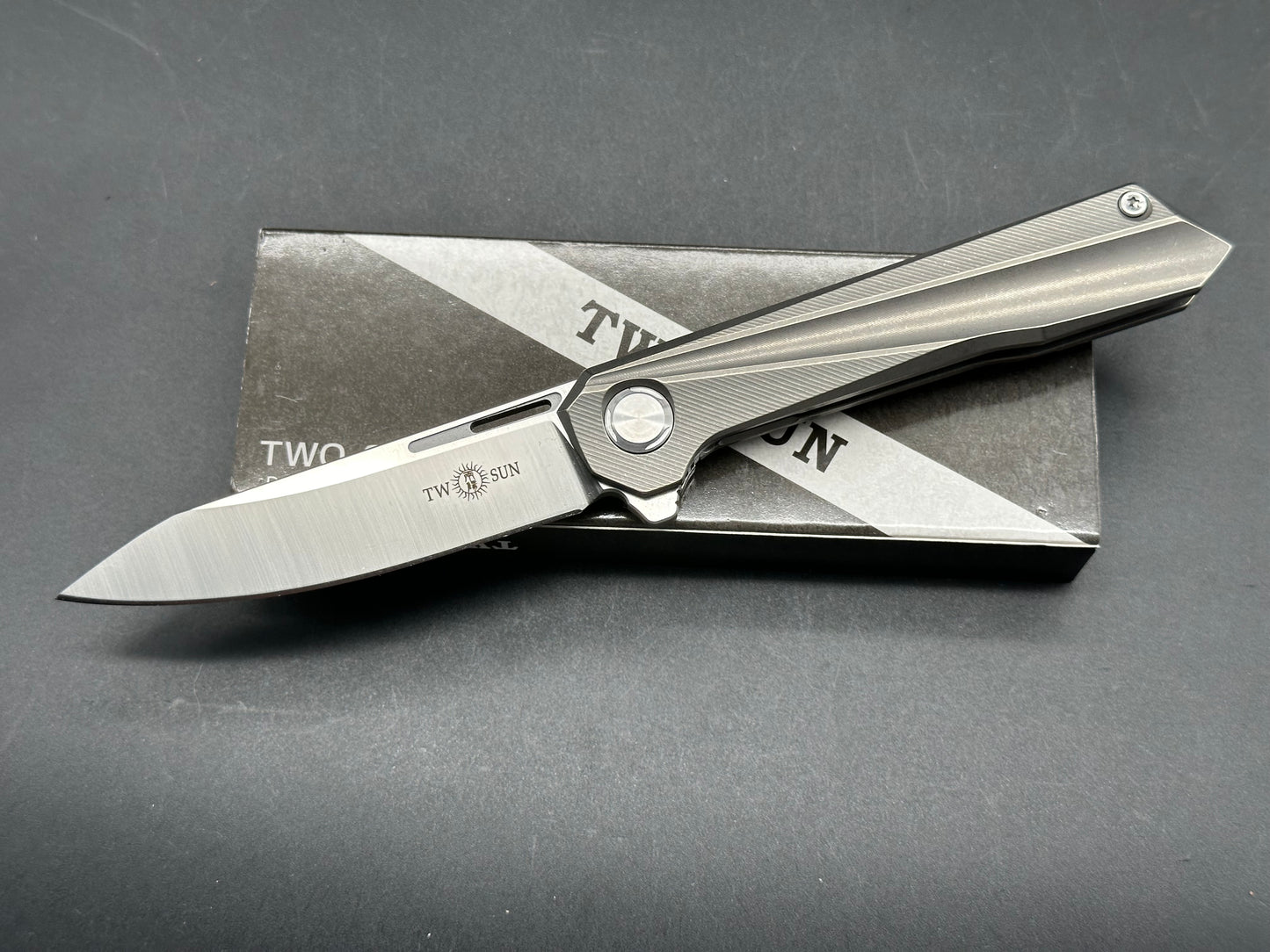 TwoSun TS69 titanium handle and D2 blade