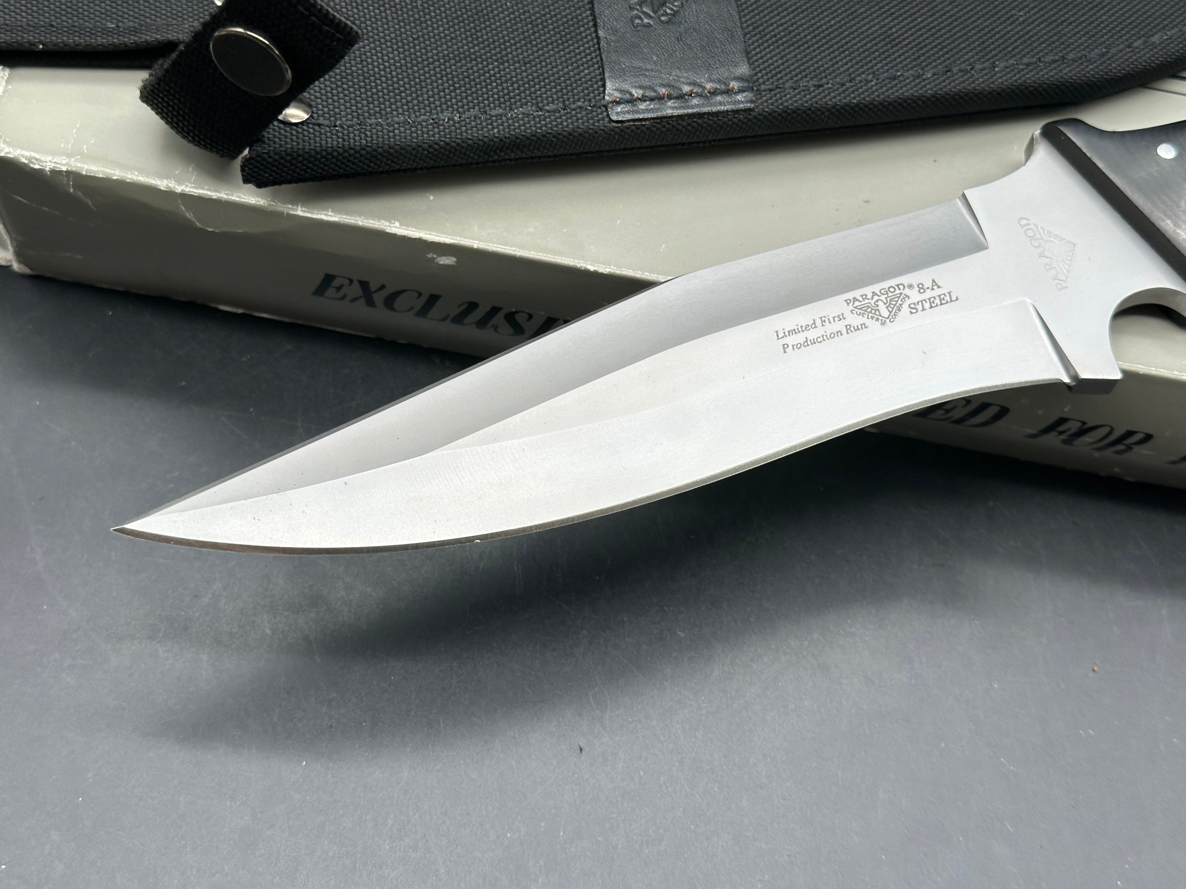 Harley Battle Bowie  Paragon (Seki Japan) collaborated with Larry Harley to replicate his Battle Bowie.  13 1/2" total length,blade is 8"