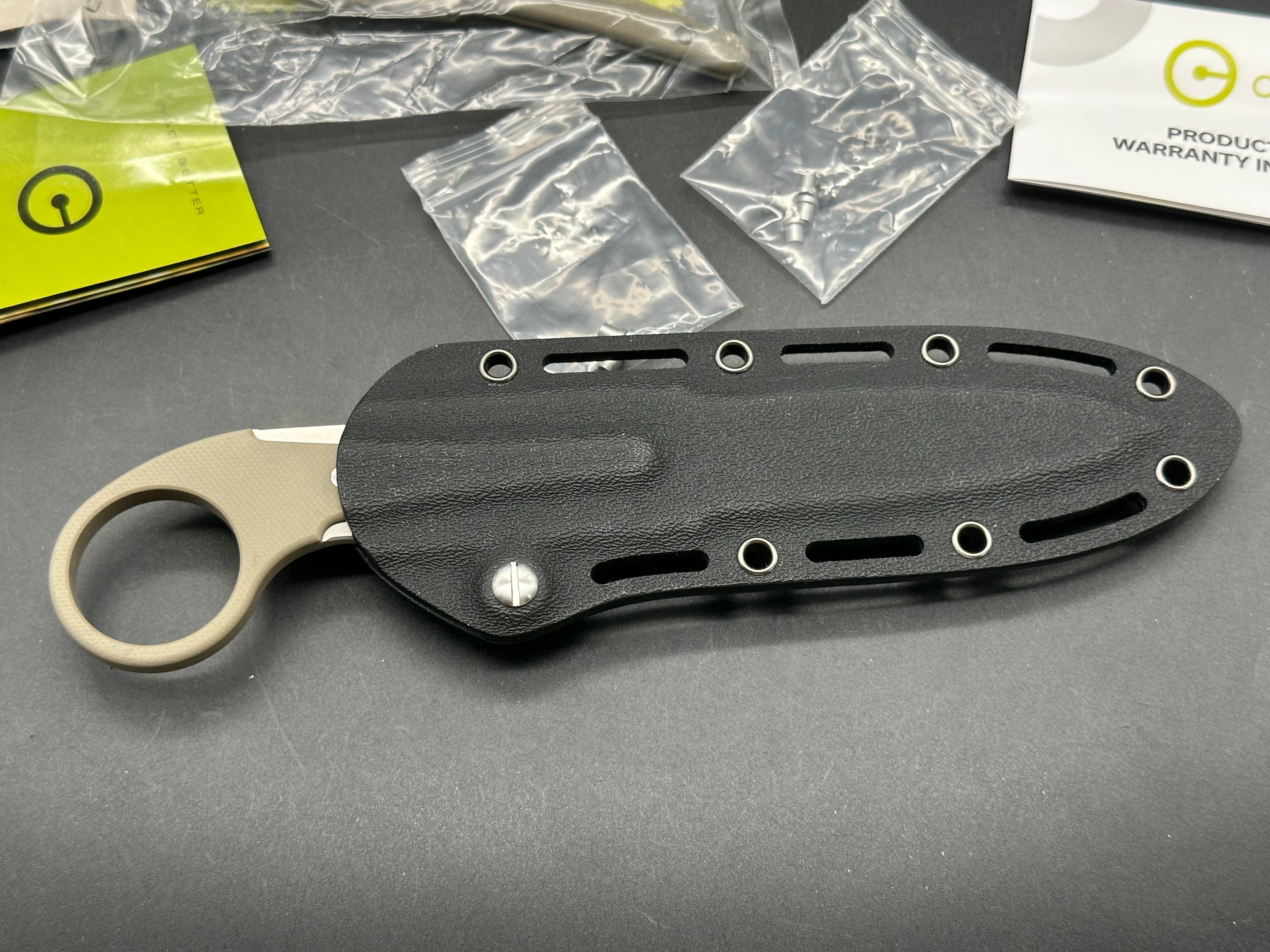 CIVIVI Varius Fixed Blade Knife Tan G-10 (3.75" Satin)