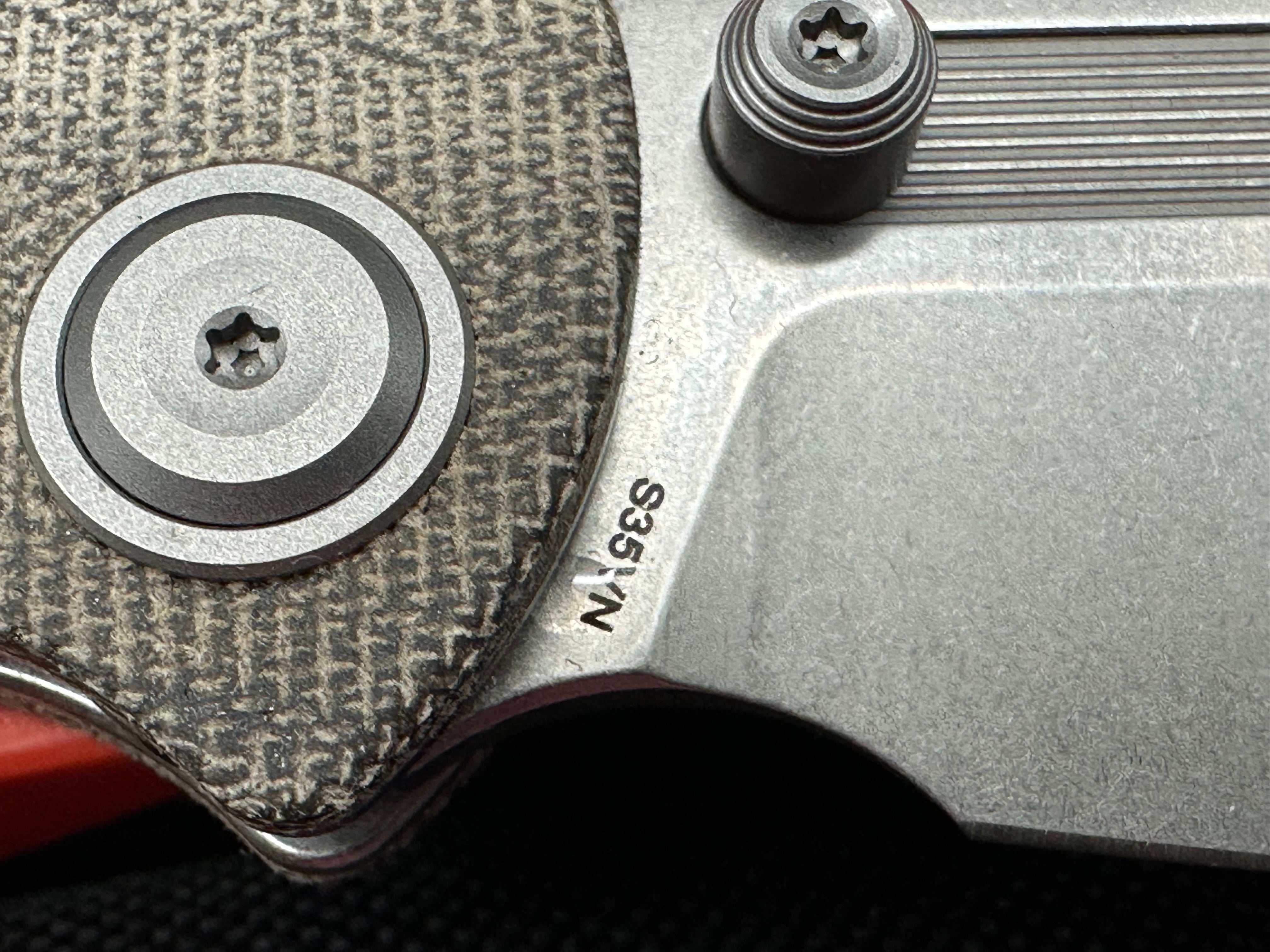 Vosteed Naga 3.47" CPM S35VN Stonewash Blade with Green Micarta Scales