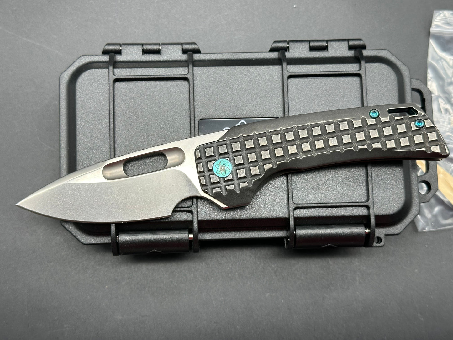 EMP EDC Nymble 3.1" M390 Satin Blade with Titanium Frag Handle.