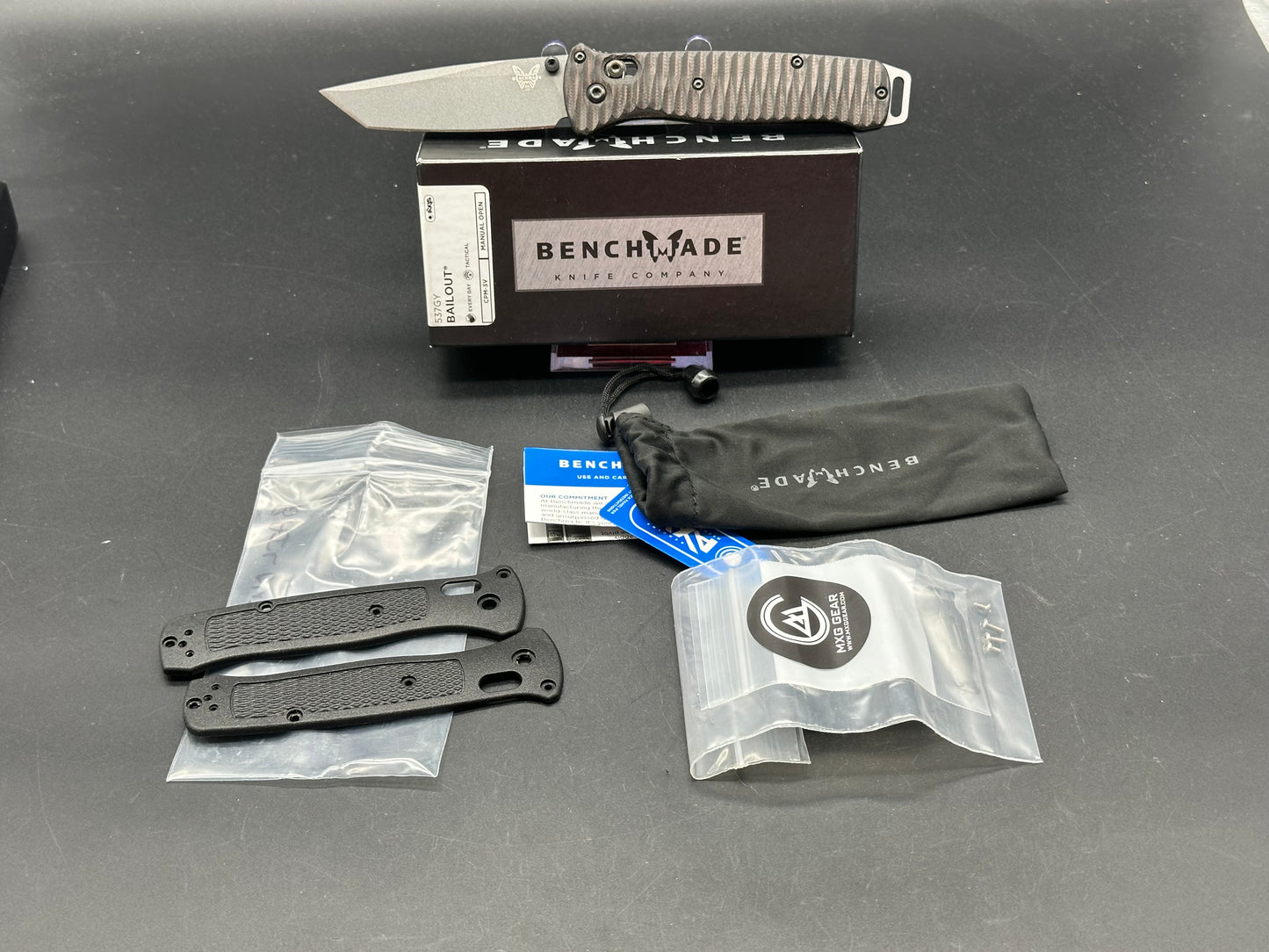 Benchmade Bailout 3V blade Micarta scales, MXG clip & Orignal Scale & Clip