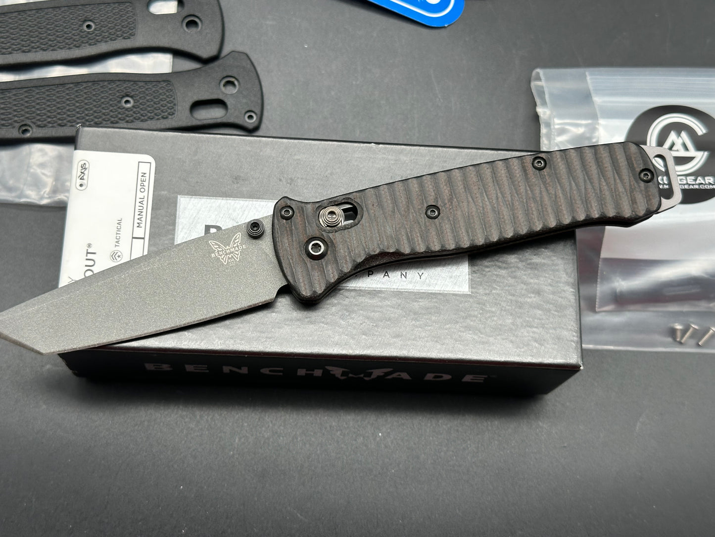 Benchmade Bailout 3V blade Micarta scales, MXG clip & Orignal Scale & Clip