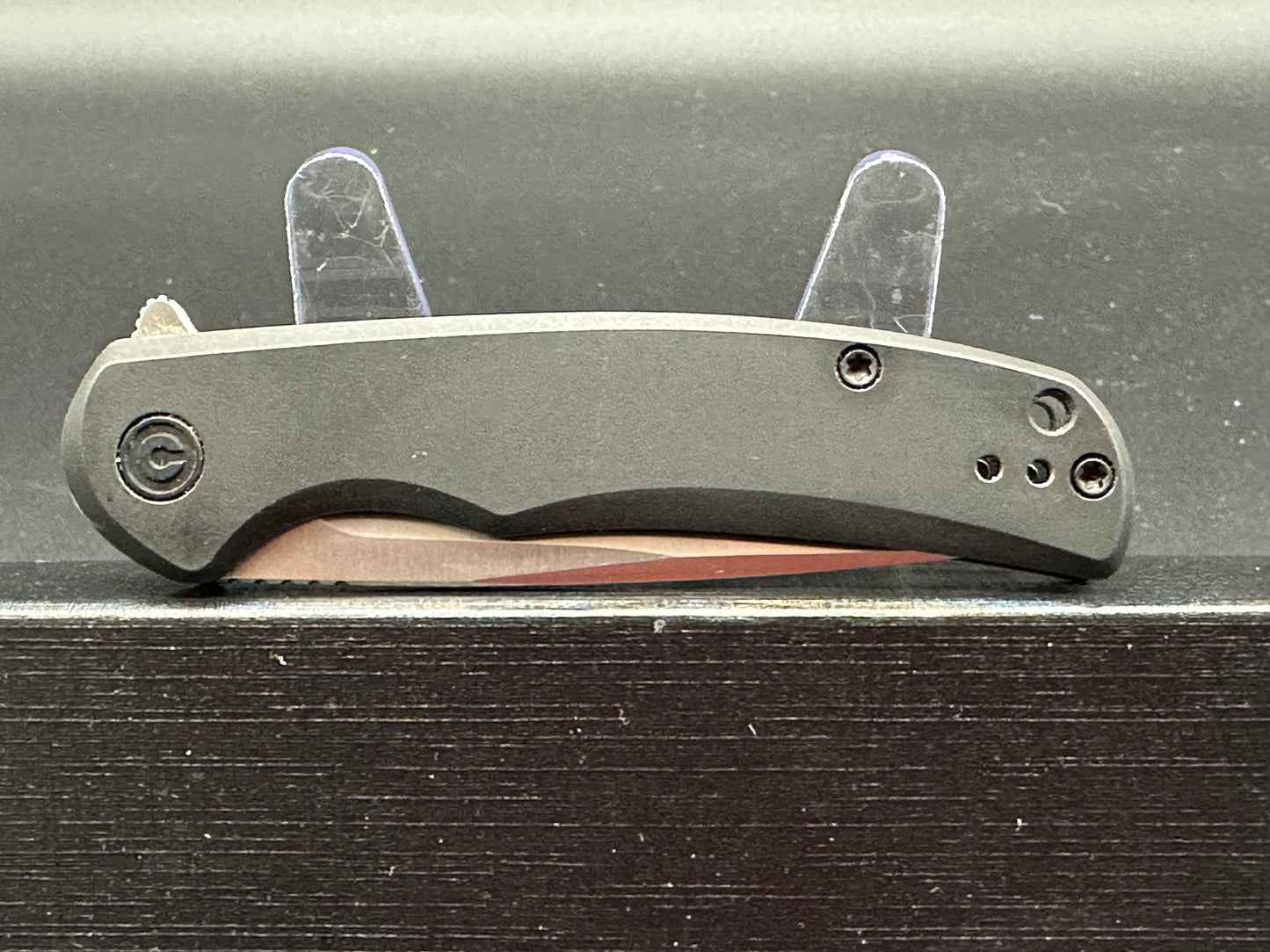 CIVIVI NOX Frame Lock (2.8" Nitro-V Satin Drop Point) Black Stainless Steel scales