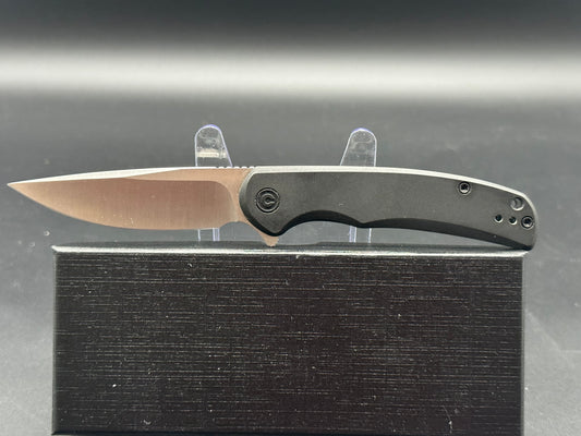 CIVIVI NOX Frame Lock (2.8" Nitro-V Satin Drop Point) Black Stainless Steel scales