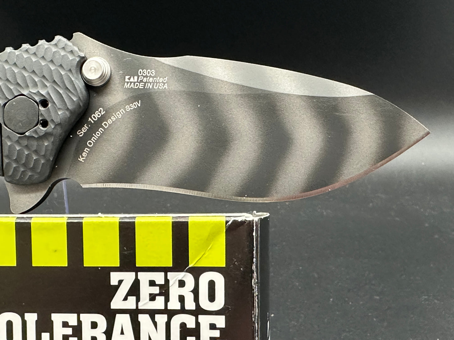 Zero Tolerance 0303 Assisted Opening Knife Black G-10 (3.75" Tiger Stripe)