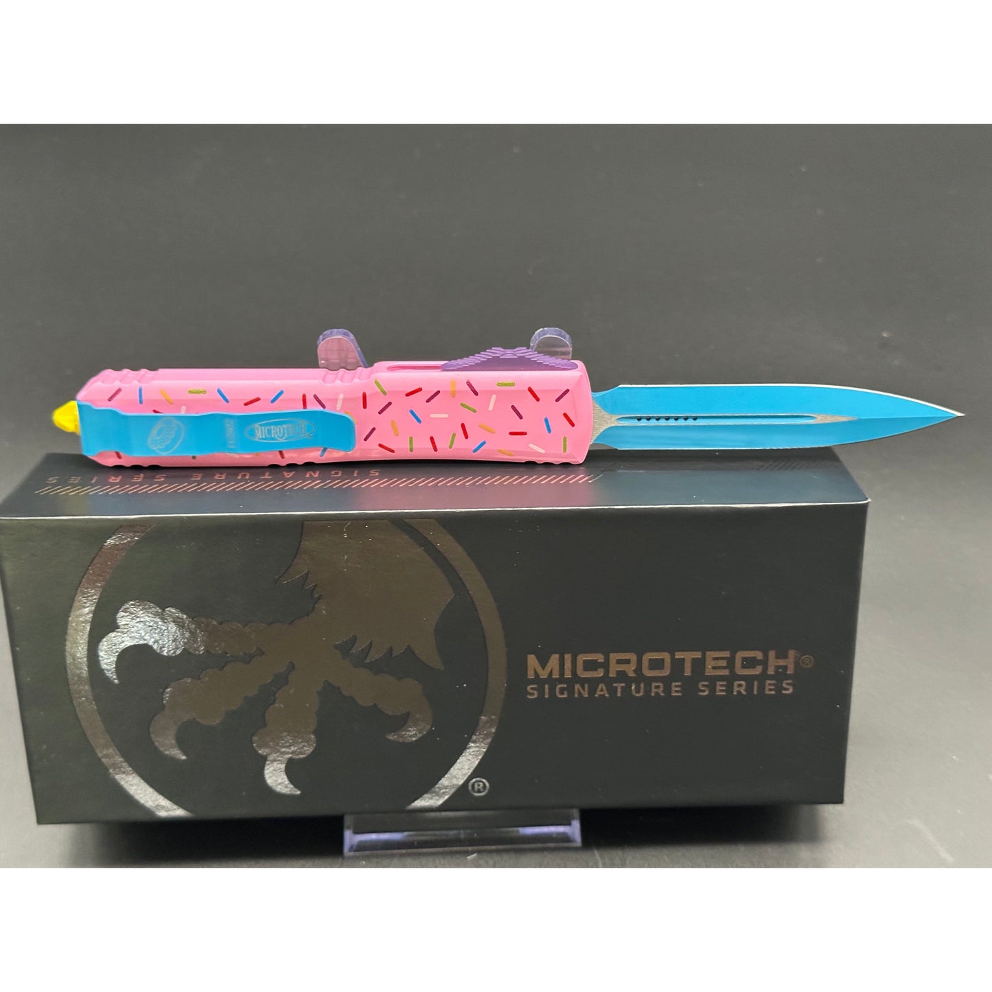 Microtech Exclusive Dessert Warrior Ultratech D/E OTF Donut Pink