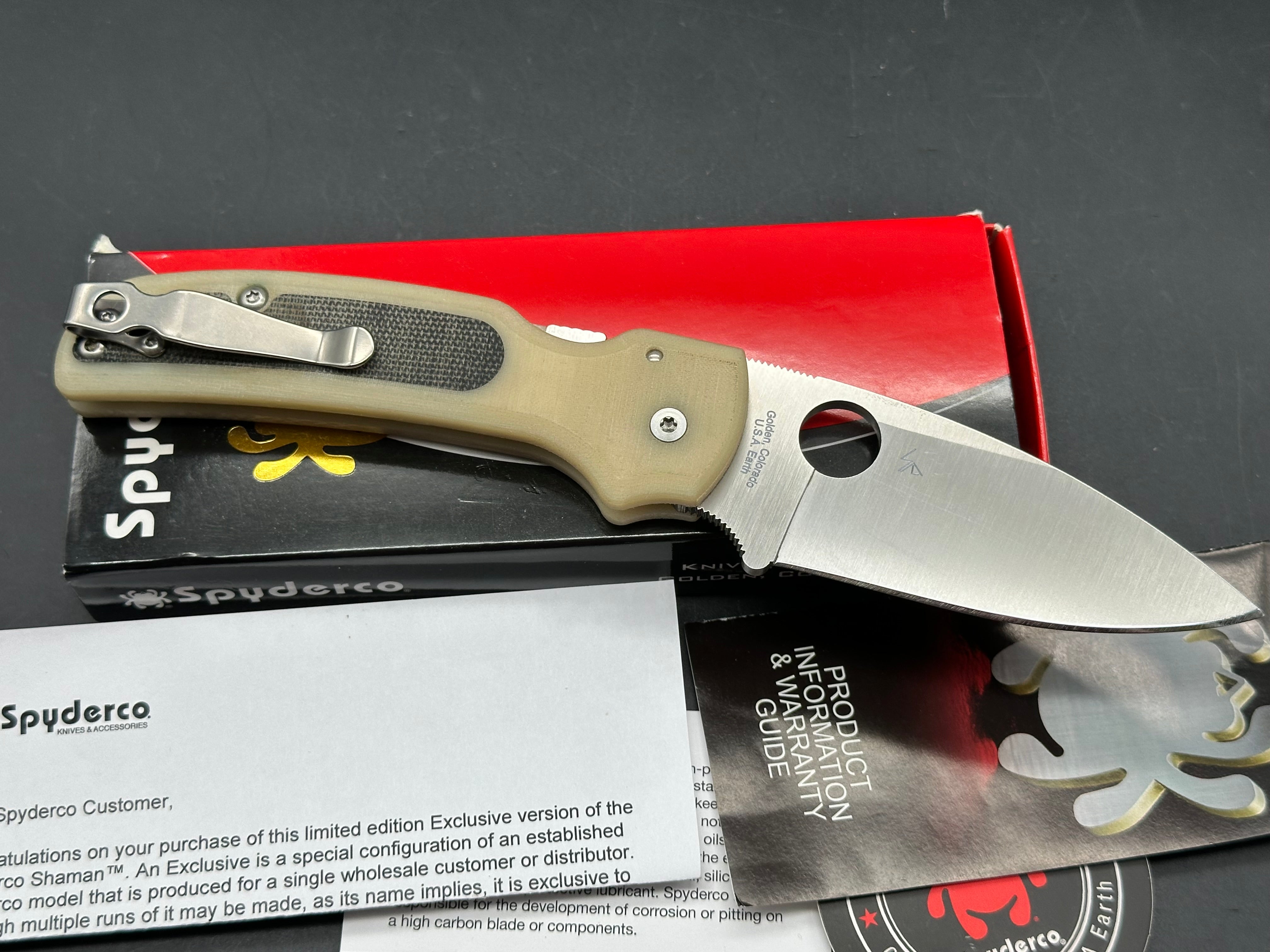 Spyderco Shaman – Green Micarta / CPM M4