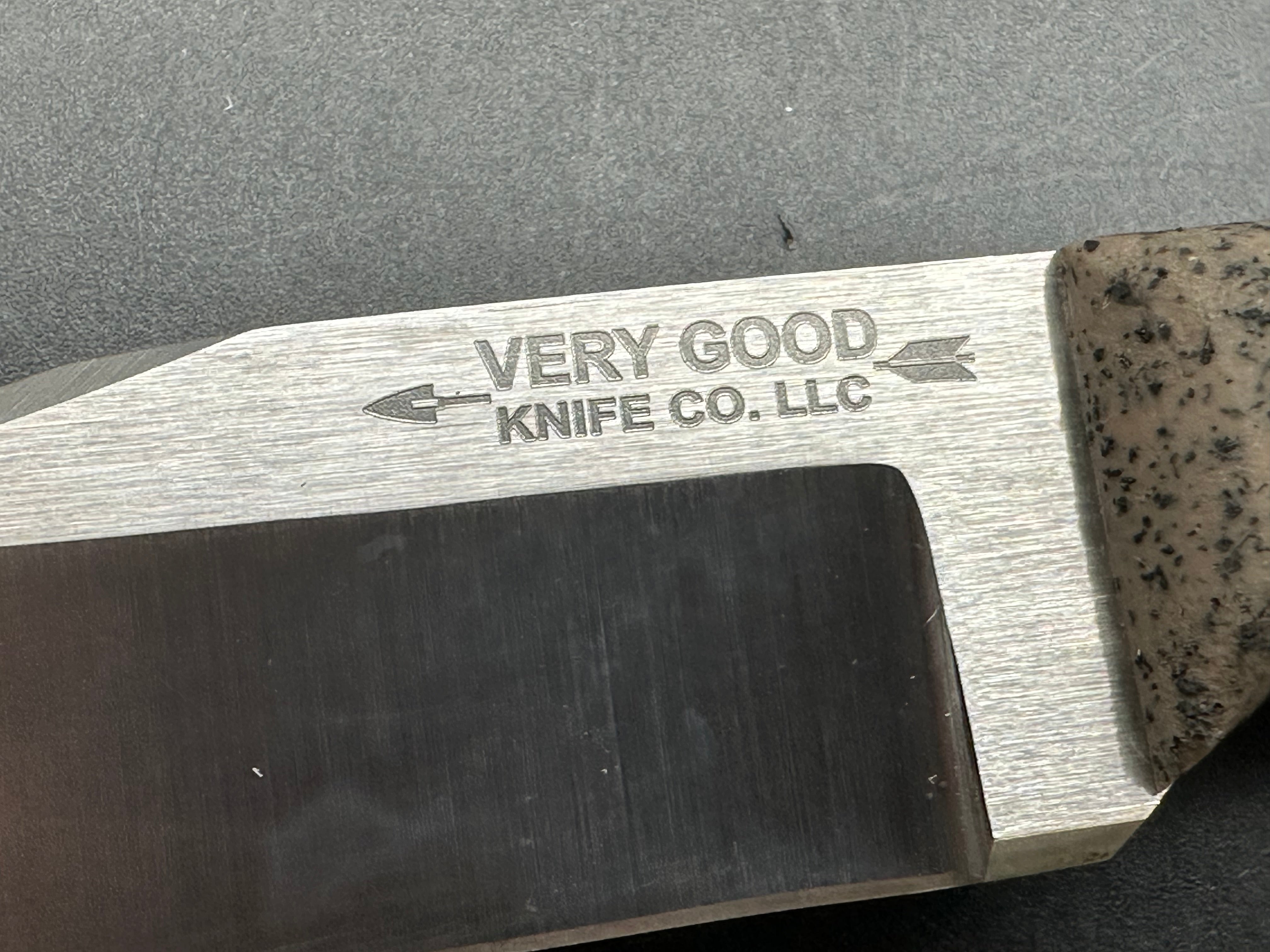 Very Good Knife Company - Mustang in 80CRV2 with tan Griptec handles, hollow grind with factory edge