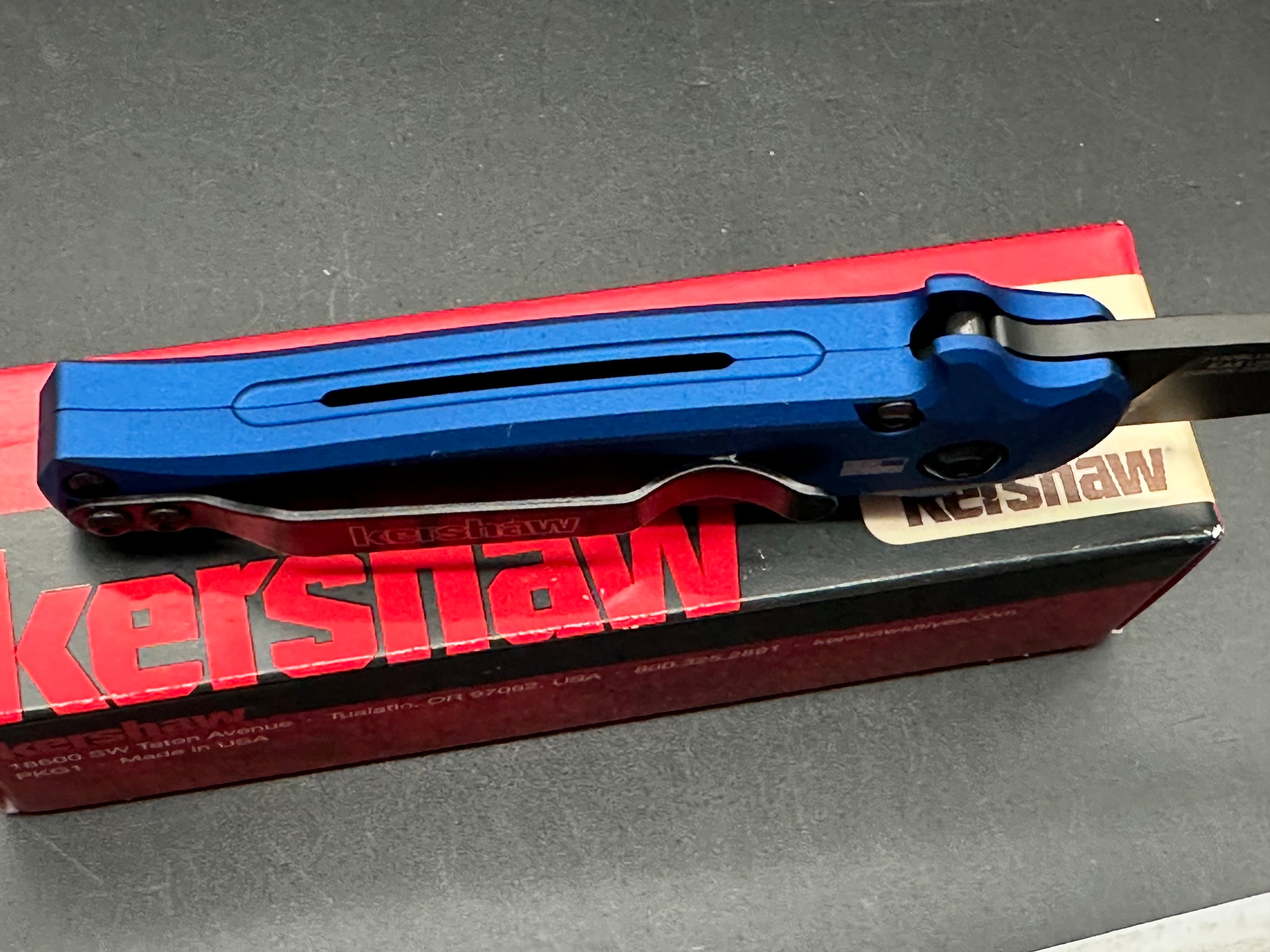 Kershaw Launch 12 CA Legal Mini Stiletto Automatic Knife Blue (1.9" Black)
