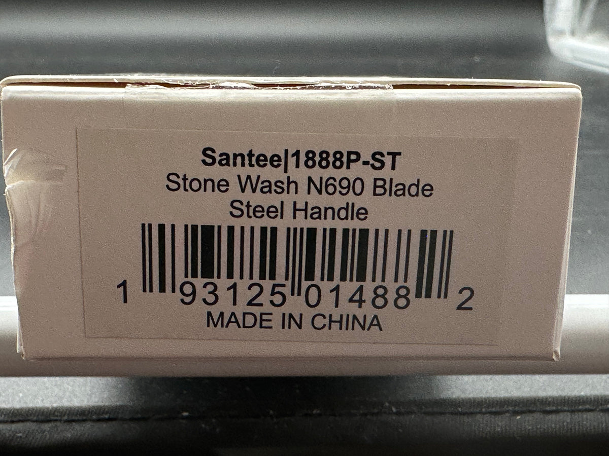 ArtisanCutlery Santee Frame Lock Steel Handle (3.54'' N690 Steel Stone Wash Blade)