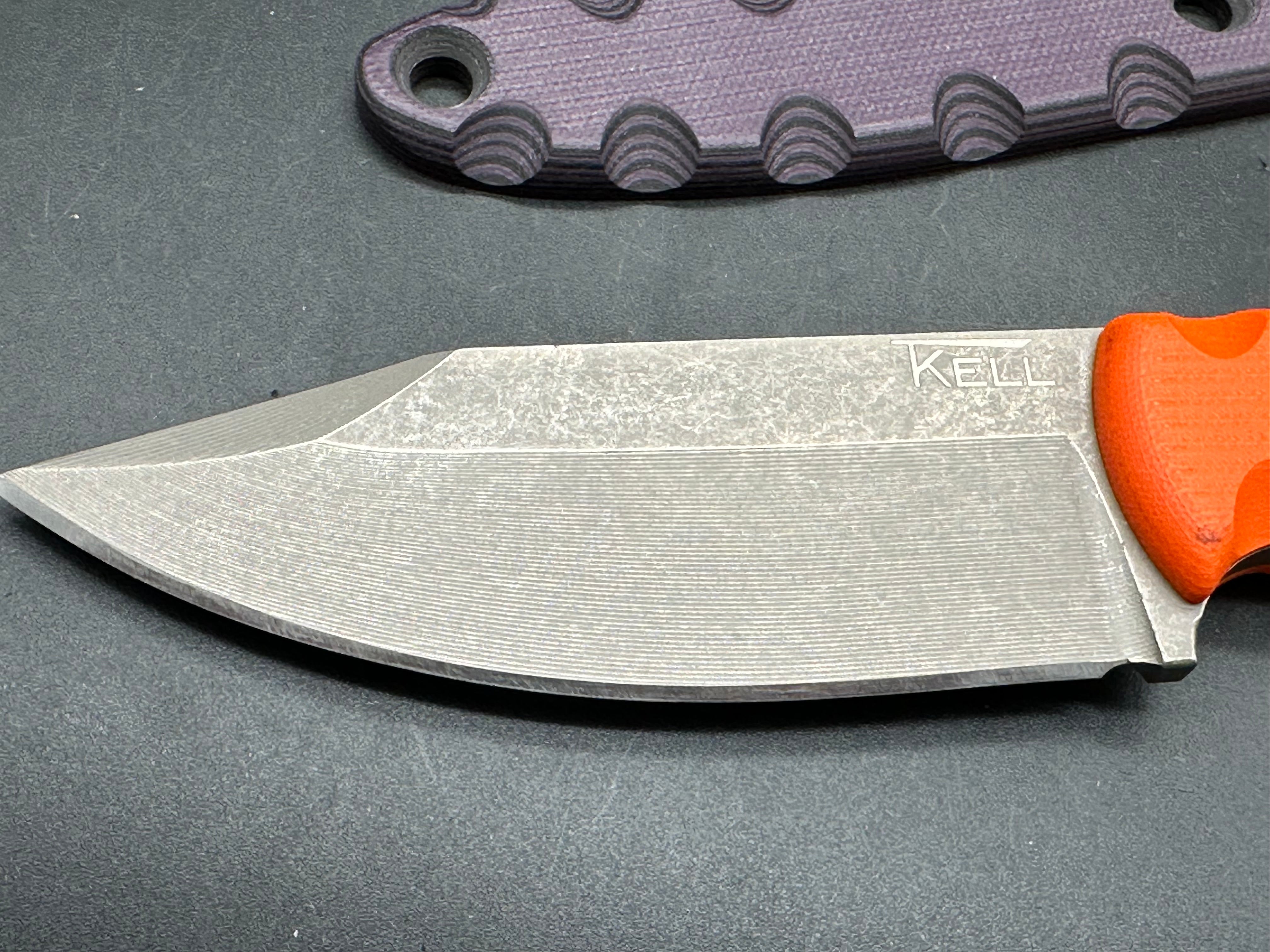TKell Knives Accomplice in AEB-L with nickel boron coating, 2 sets of G-10 scales black Kydex sheath