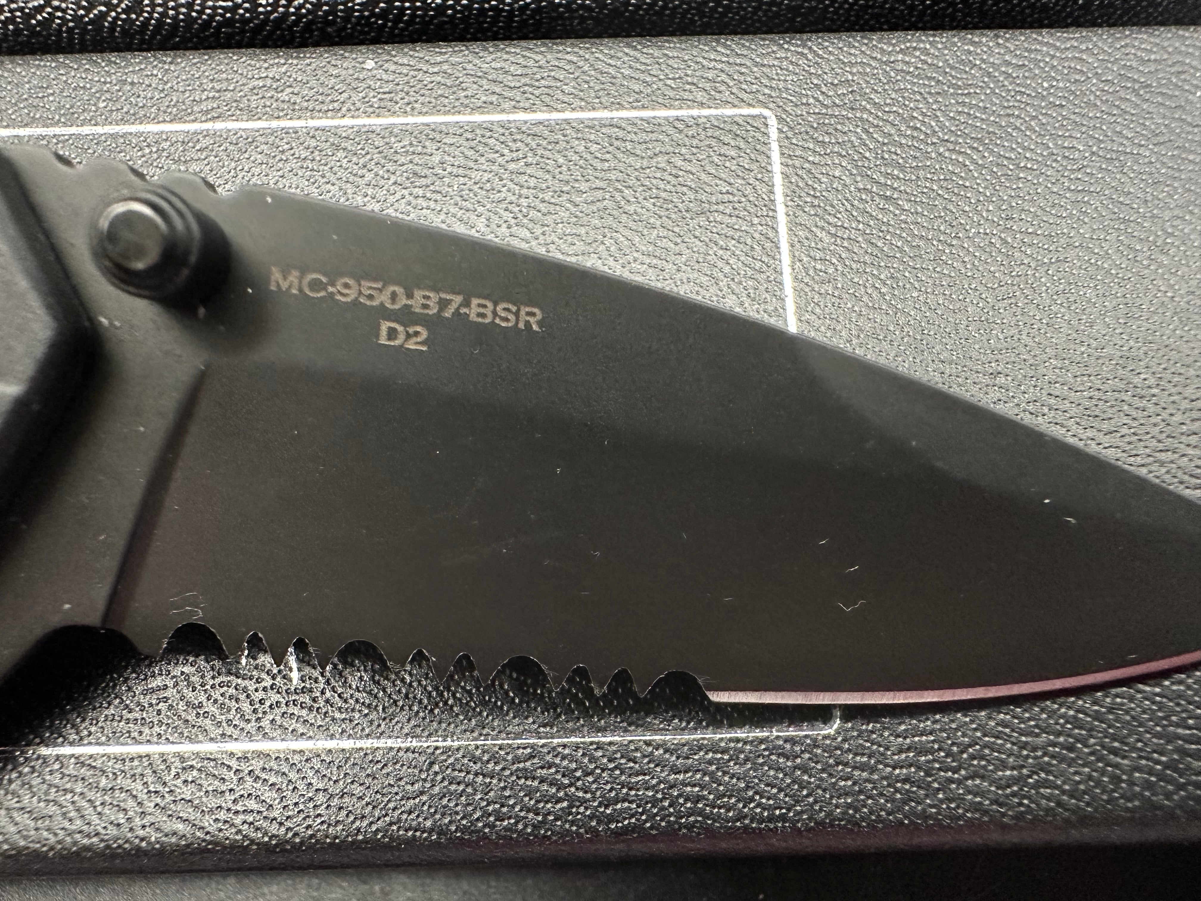 2 Knife deal :  Bear OPS Rancor D2 Black and Tan Serrated Black Zytel Handles