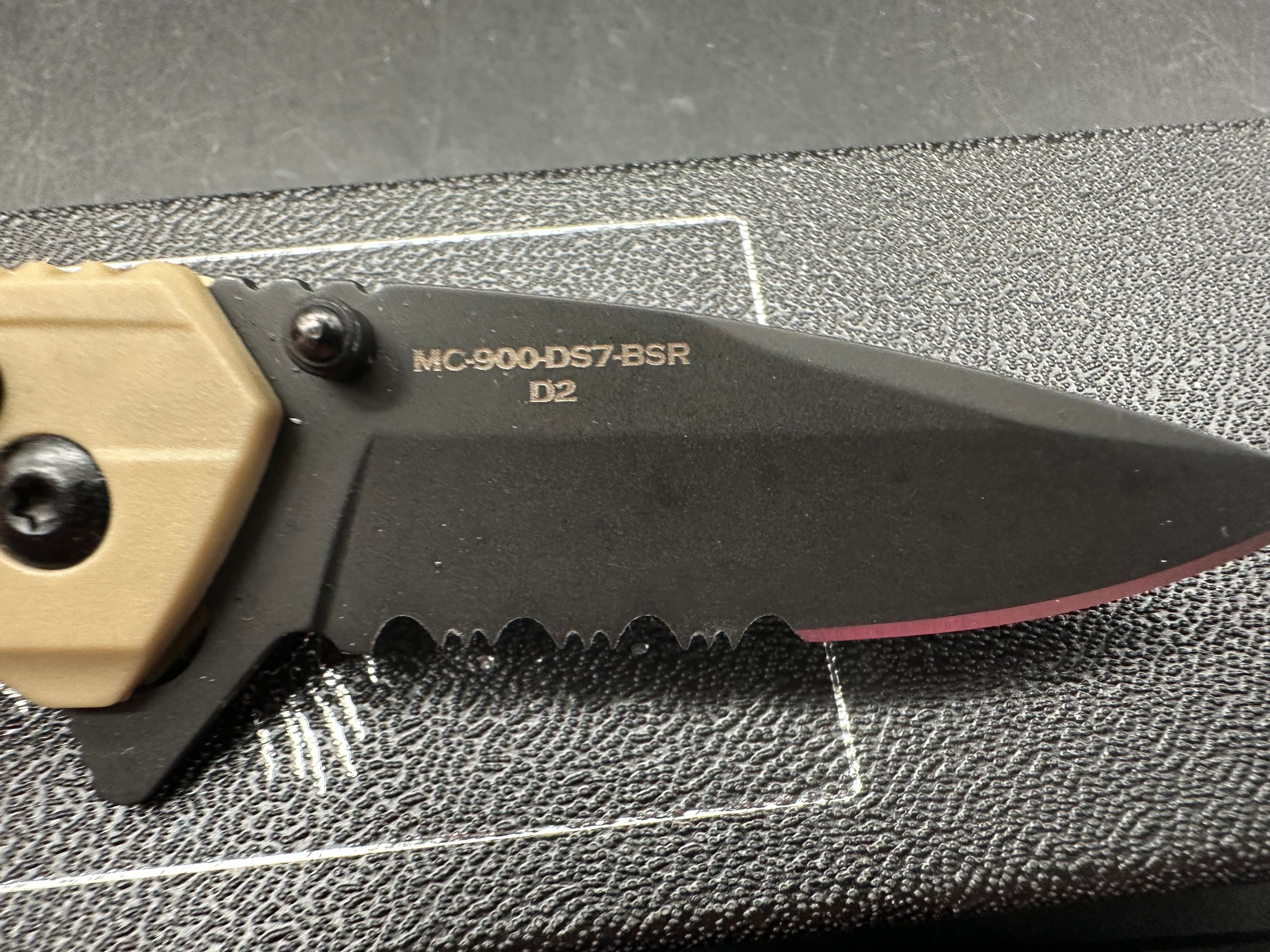 2 Knife deal :  Bear OPS Rancor D2 Black and Tan Serrated Black Zytel Handles