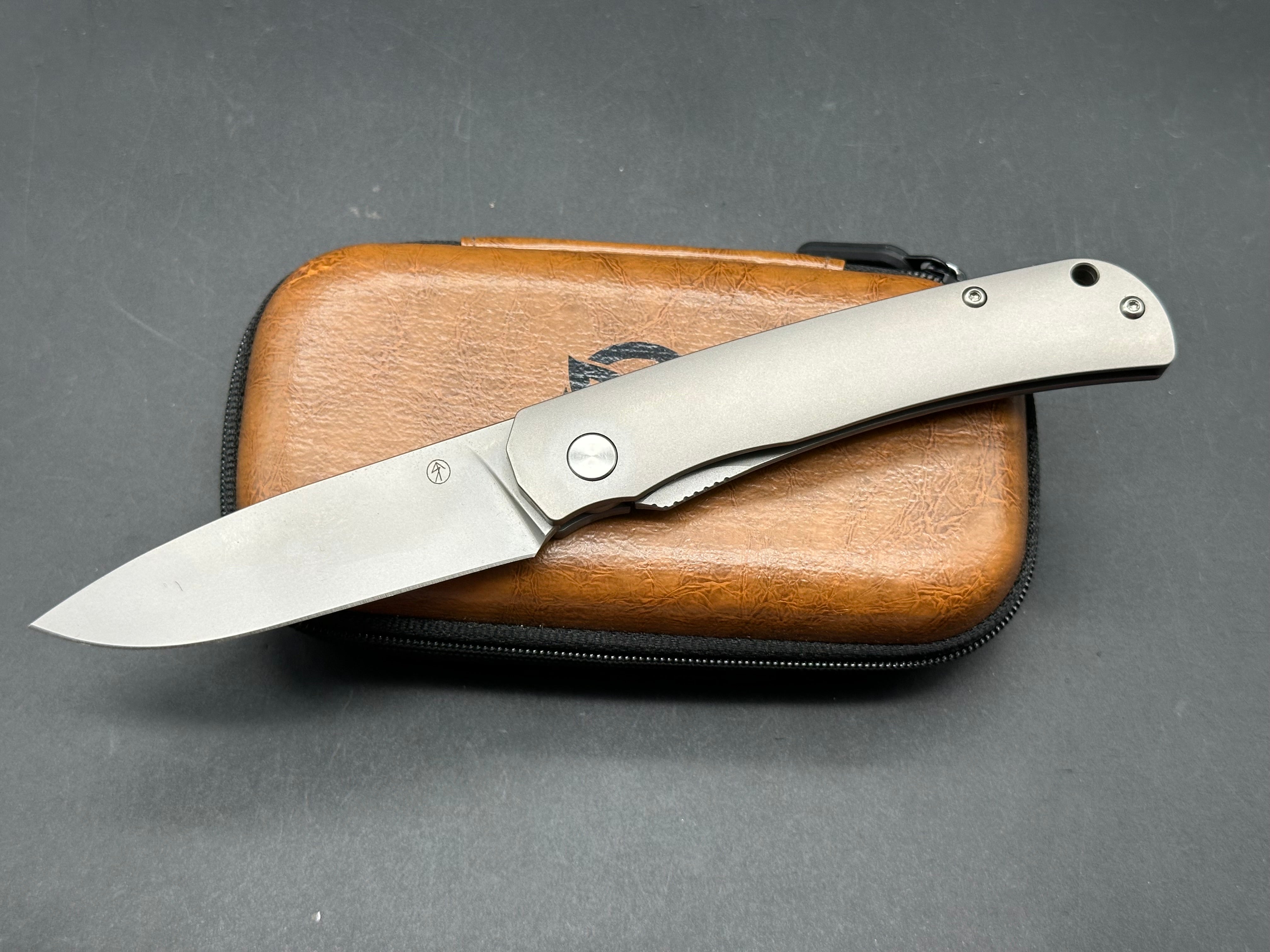 PMP Knives User II Frame Lock Knife Gray Titanium (3" Bead Blast)