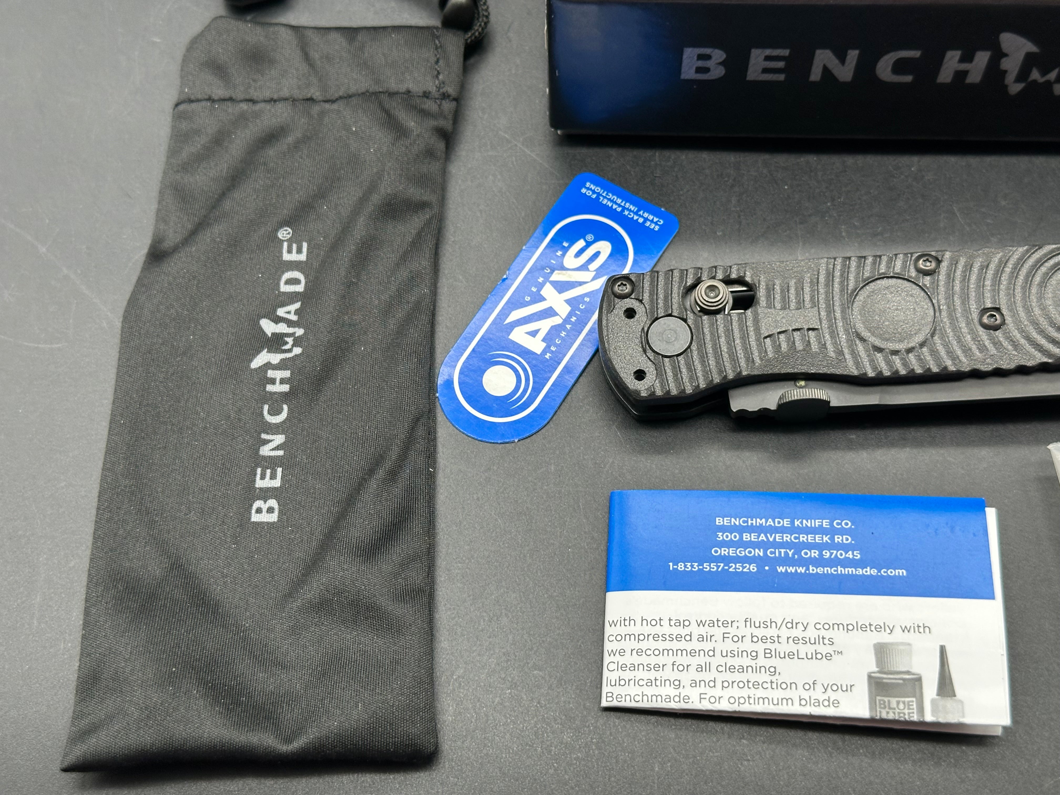 Benchmade SOCP Tactical Folder AXIS Lock Knife CF-Elite™ (4.5" Black)