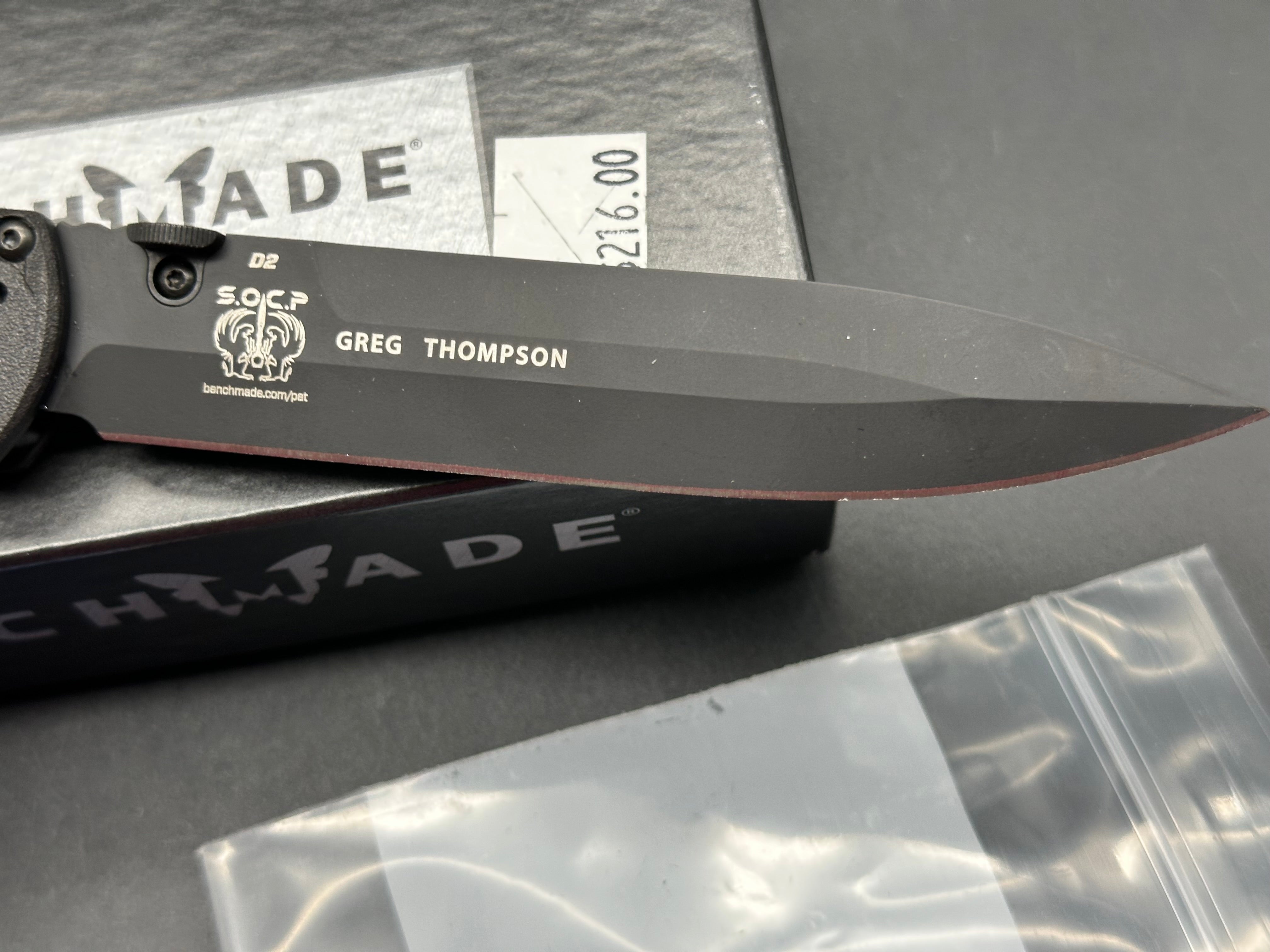 Benchmade SOCP Tactical Folder AXIS Lock Knife CF-Elite™ (4.5" Black)