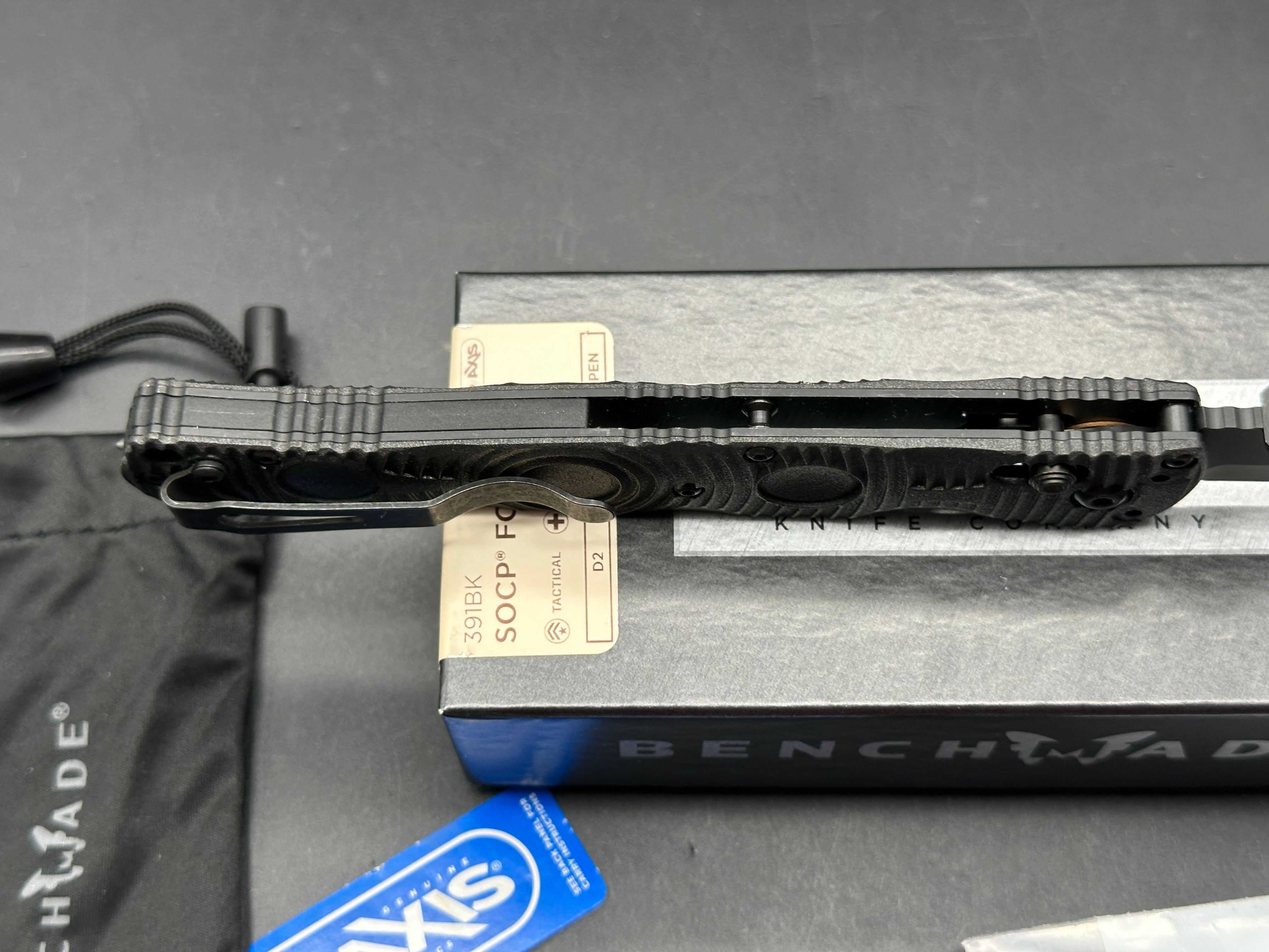 Benchmade SOCP Tactical Folder AXIS Lock Knife CF-Elite™ (4.5" Black)