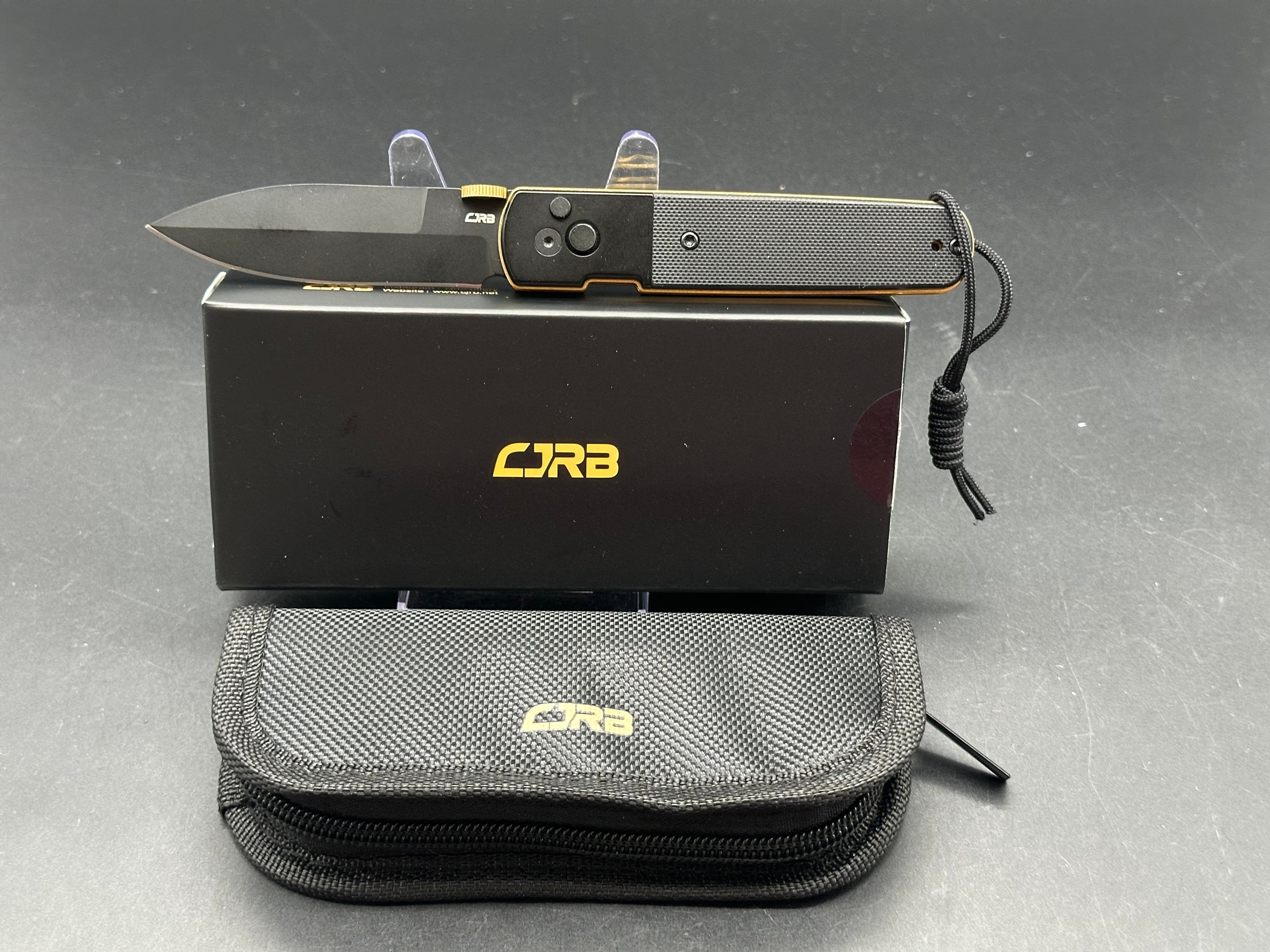 CJRB LOCUST BLACK PVD/G10 HANDLE AR-RPM9 SPEAR POINT