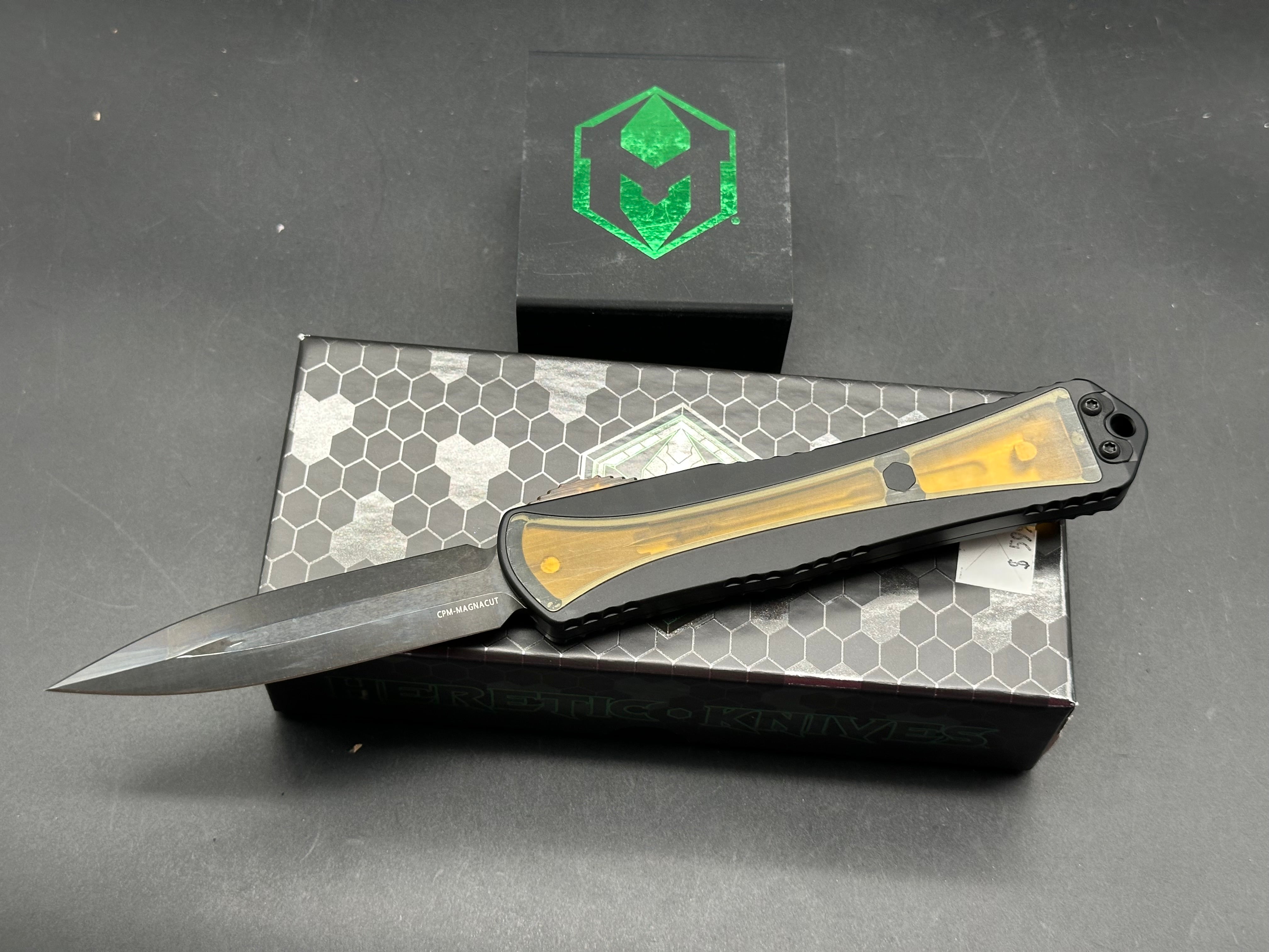Heretic Knives Manticore X Double Edge DLC w/ Ultem Inlays & Button