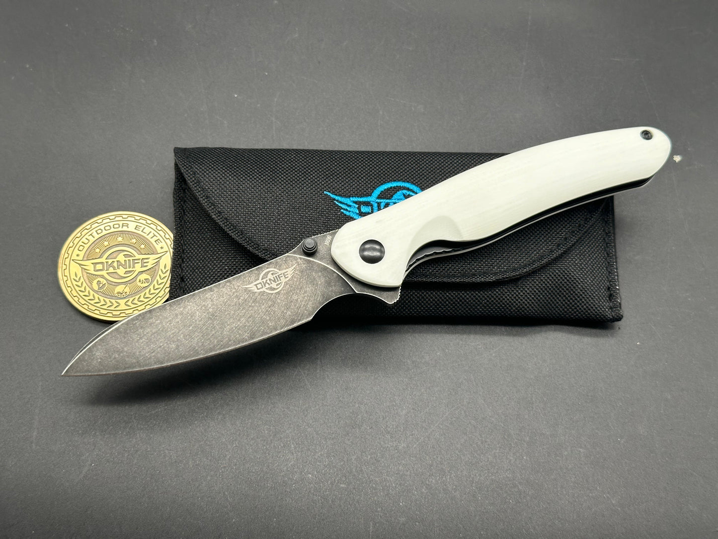 Olight Oknife Drever Liner Lock Knife White G-10