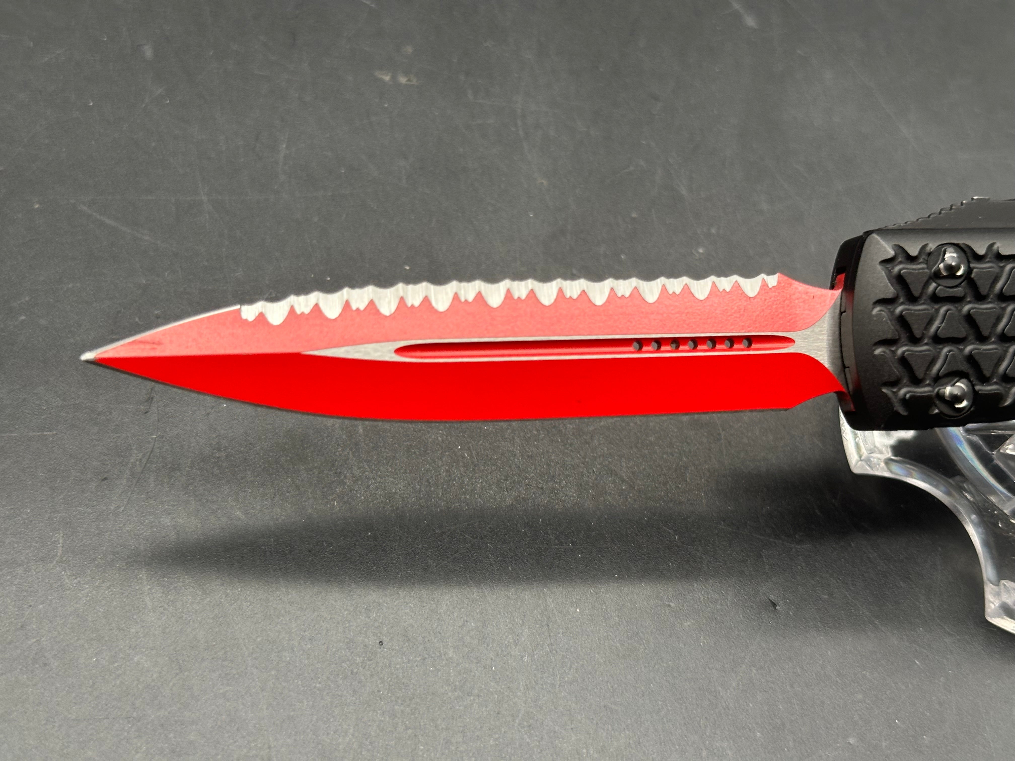 Microtech Ultratech Sith Lord Made 05/2023 S/N9123 Fully serrated on one side