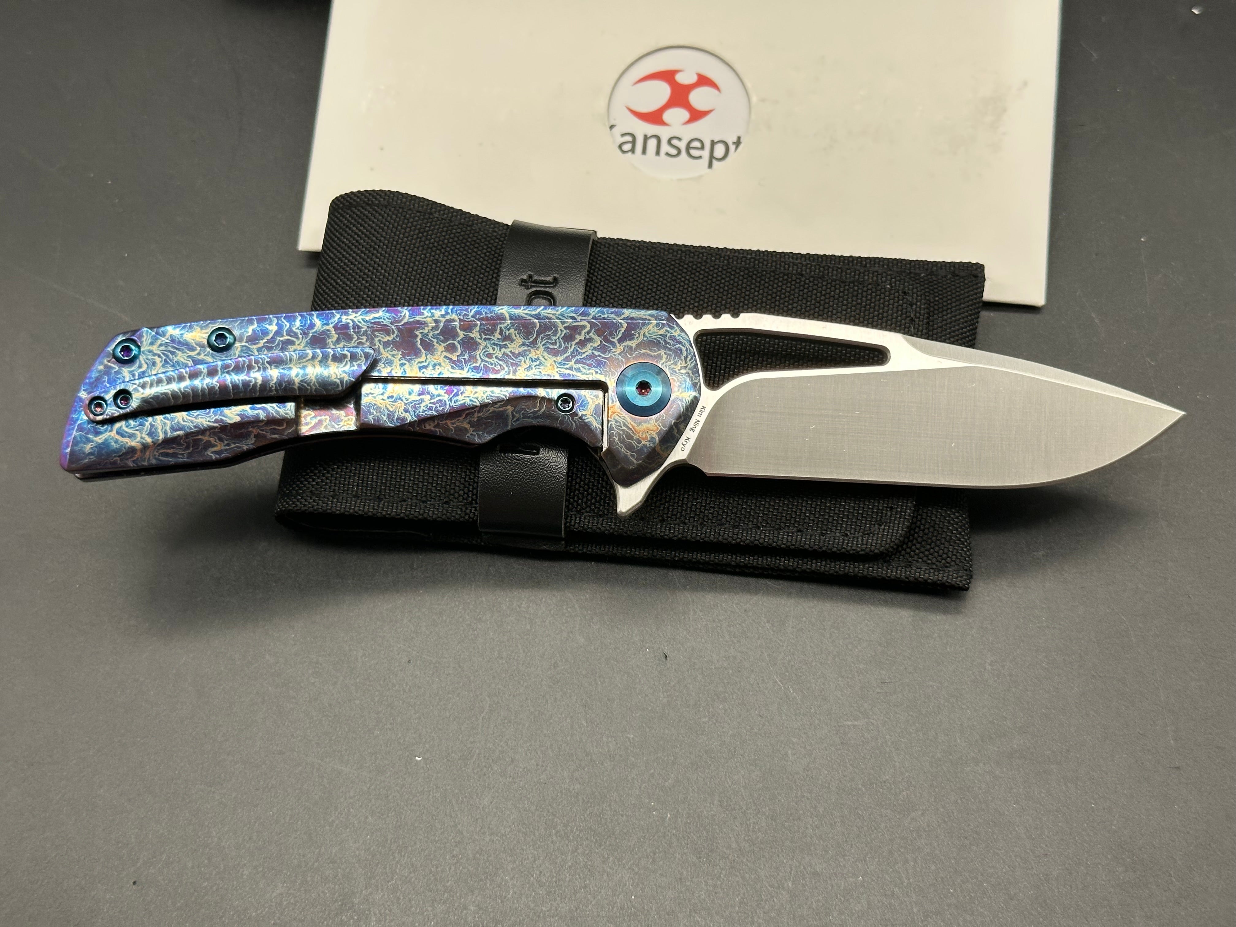 KANSEPT KRYO LIGHTNING STRIKE TITANIUM HANDLE S35VN PLAIN EDGE