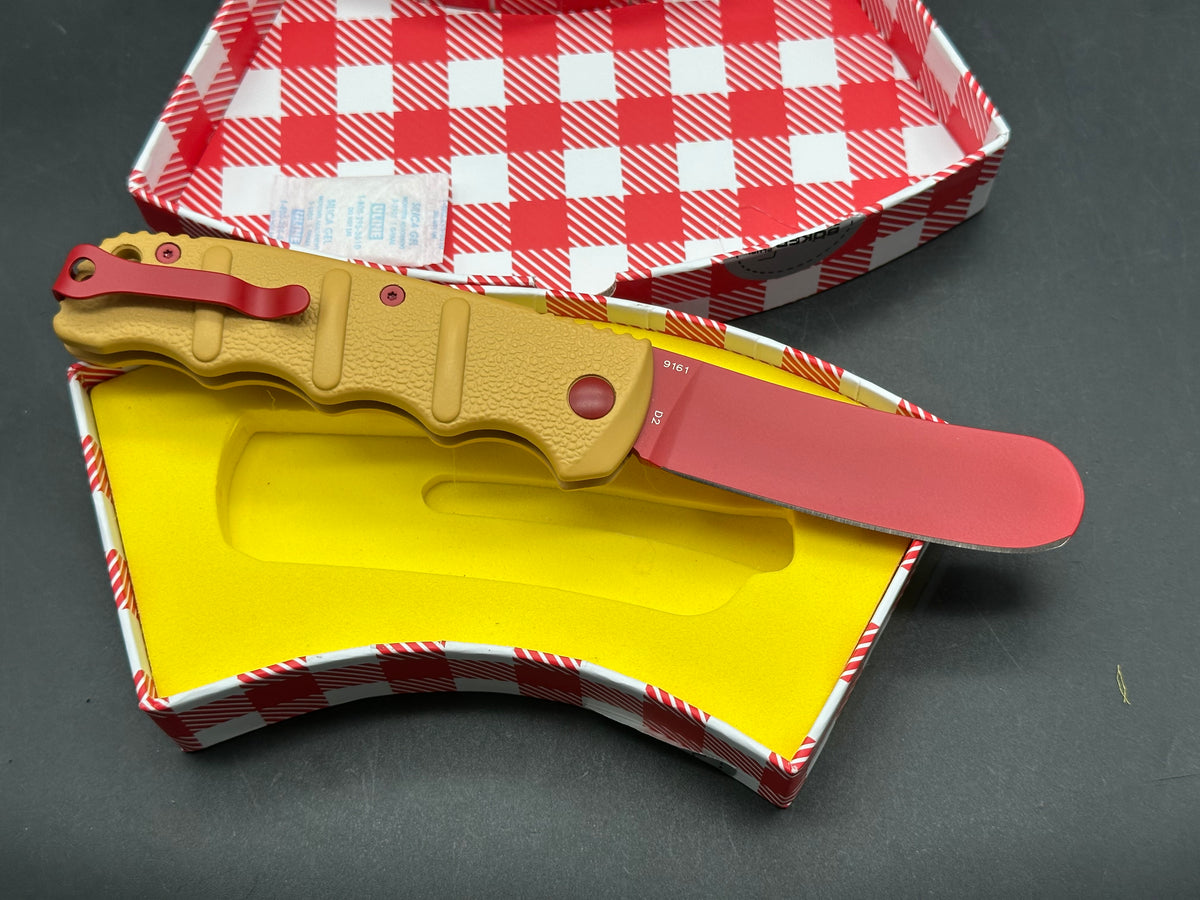 Boker Wiener Warrior Kalashnikov Automatic Knife (3.25" Red) Hot Dog