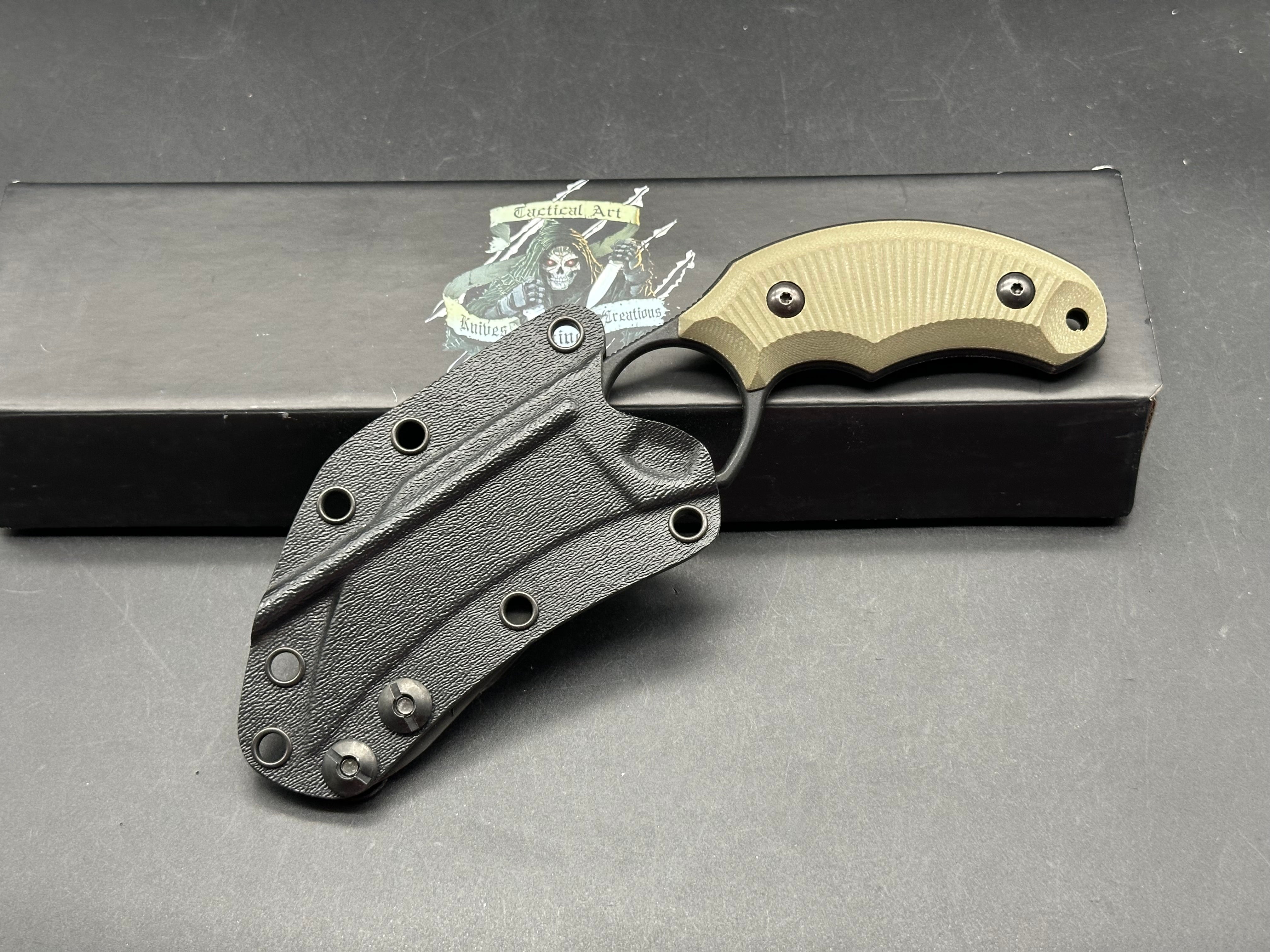 Bastinelli Harpy Fixed Blade - OD Green G-10