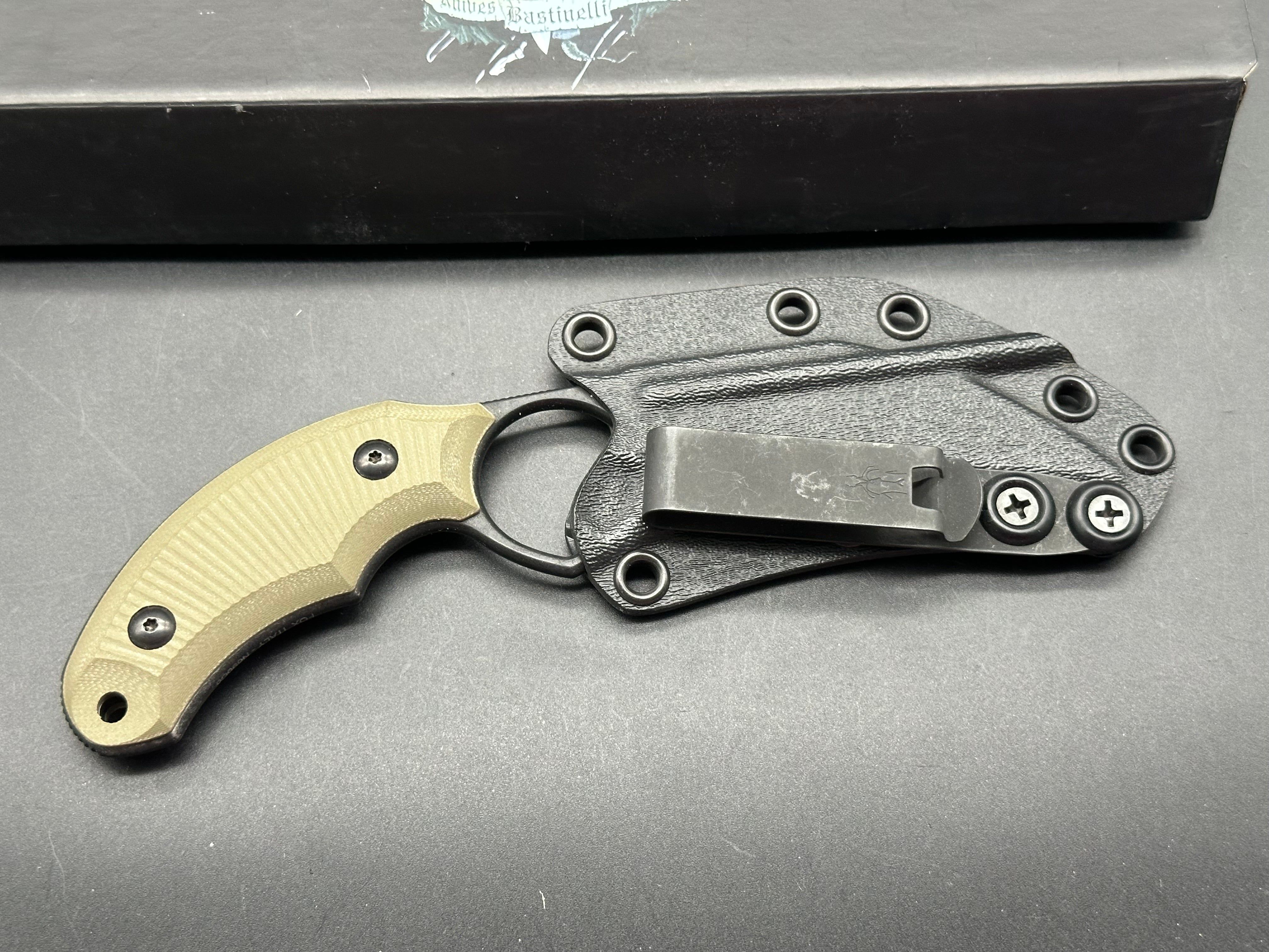 Bastinelli Harpy Fixed Blade - OD Green G-10