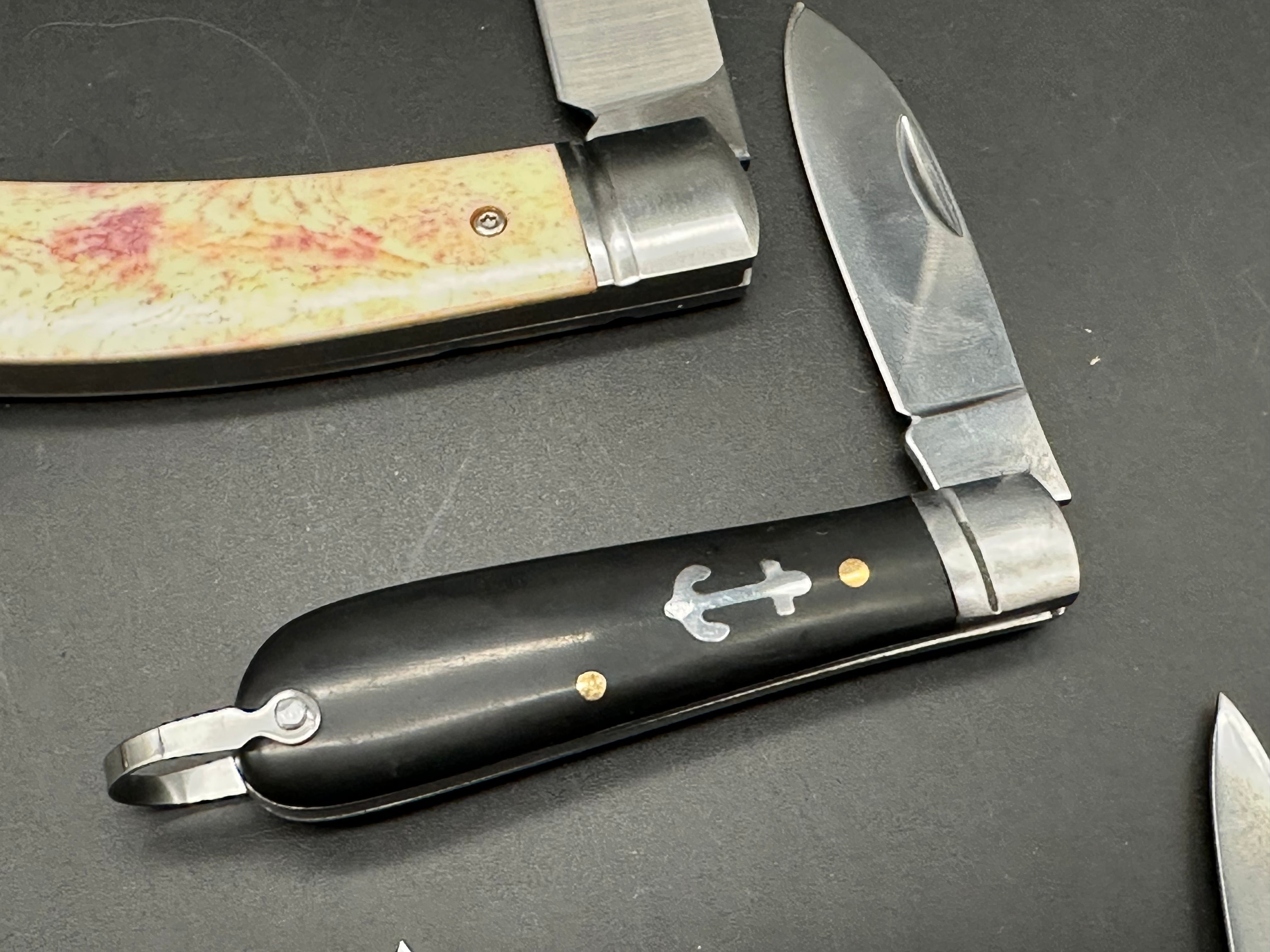 7 knife package deal Queen Cutlery , Rough Rider,White Tail, German Creek etc