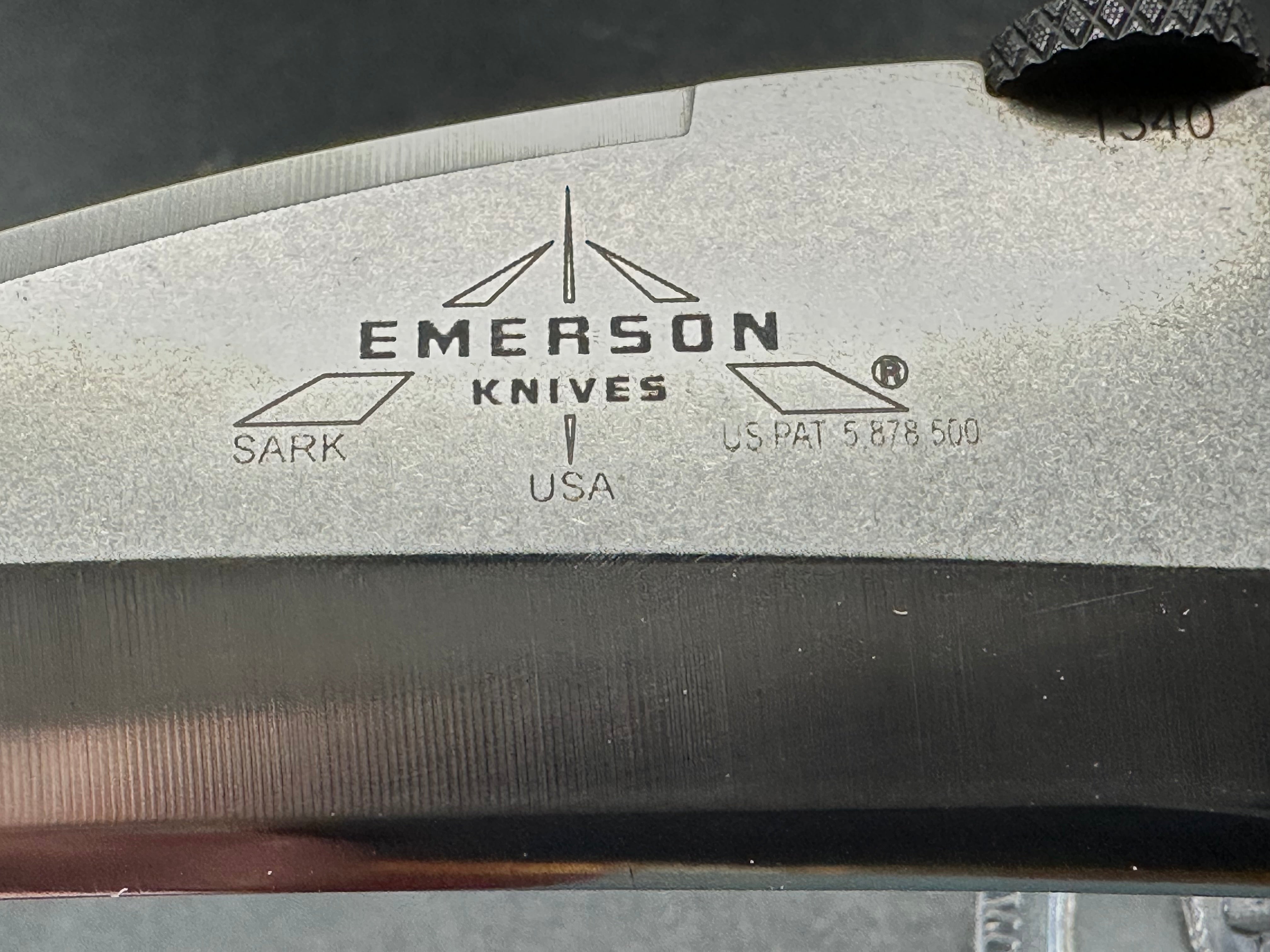 Emerson SARK S/N 1340 154CM steel, hand sharpened by Tom Veff