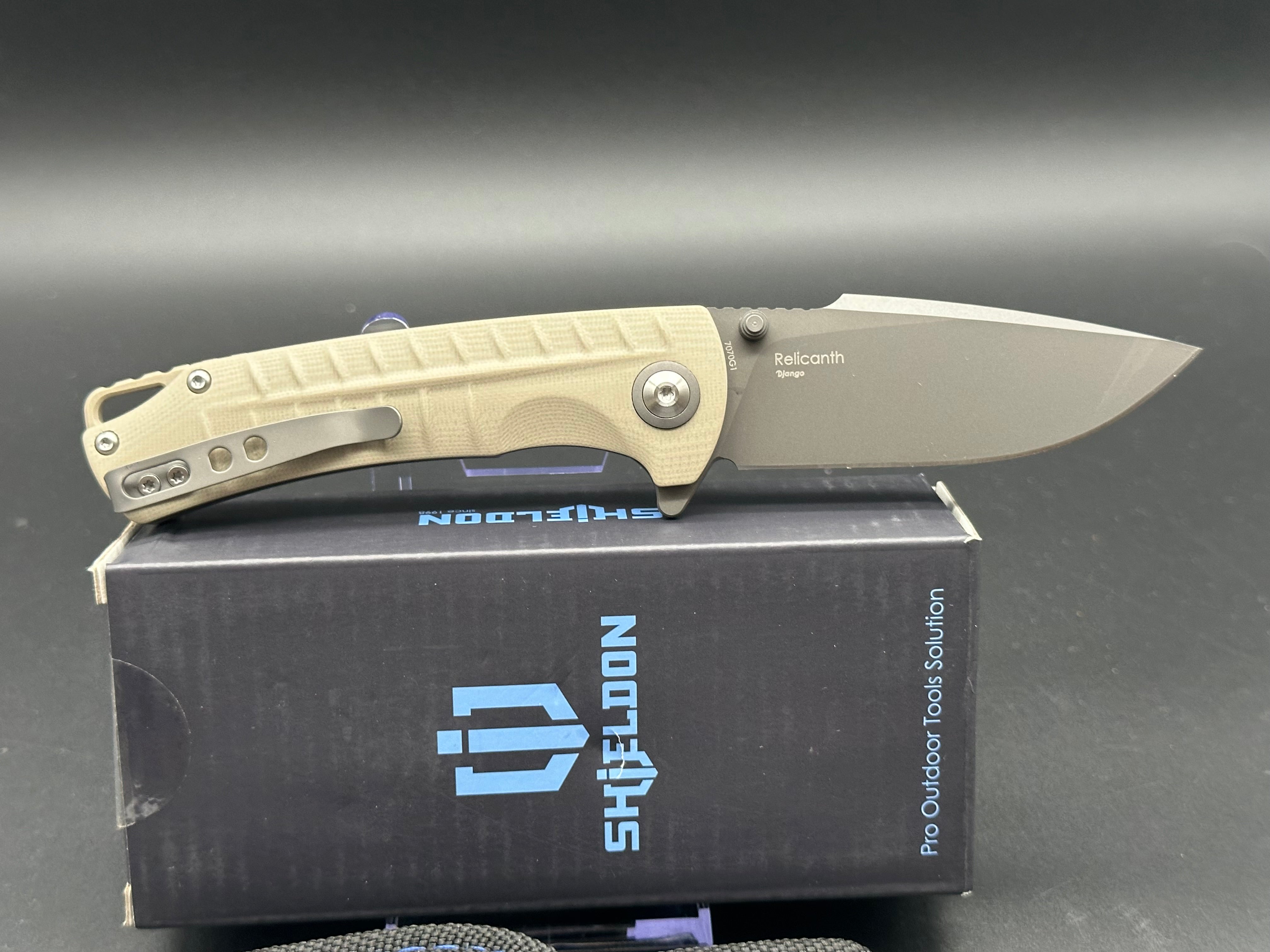 Shieldon Relicanth - Tan G-10 (3.11" D2)