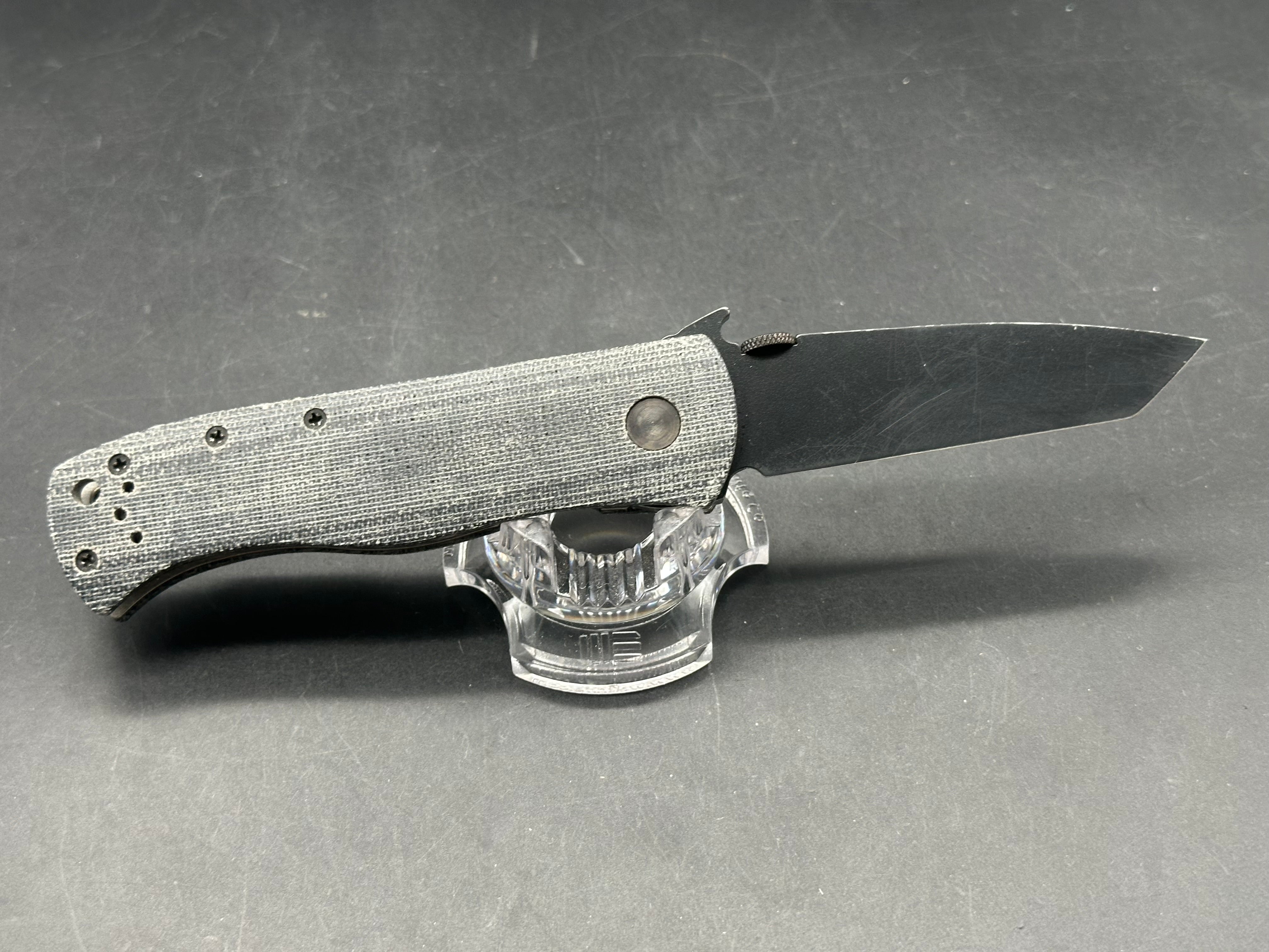 Emerson CQC-7 S/N 0063 S35VN Flipper Delete Custom Black Canvas Micarta scales