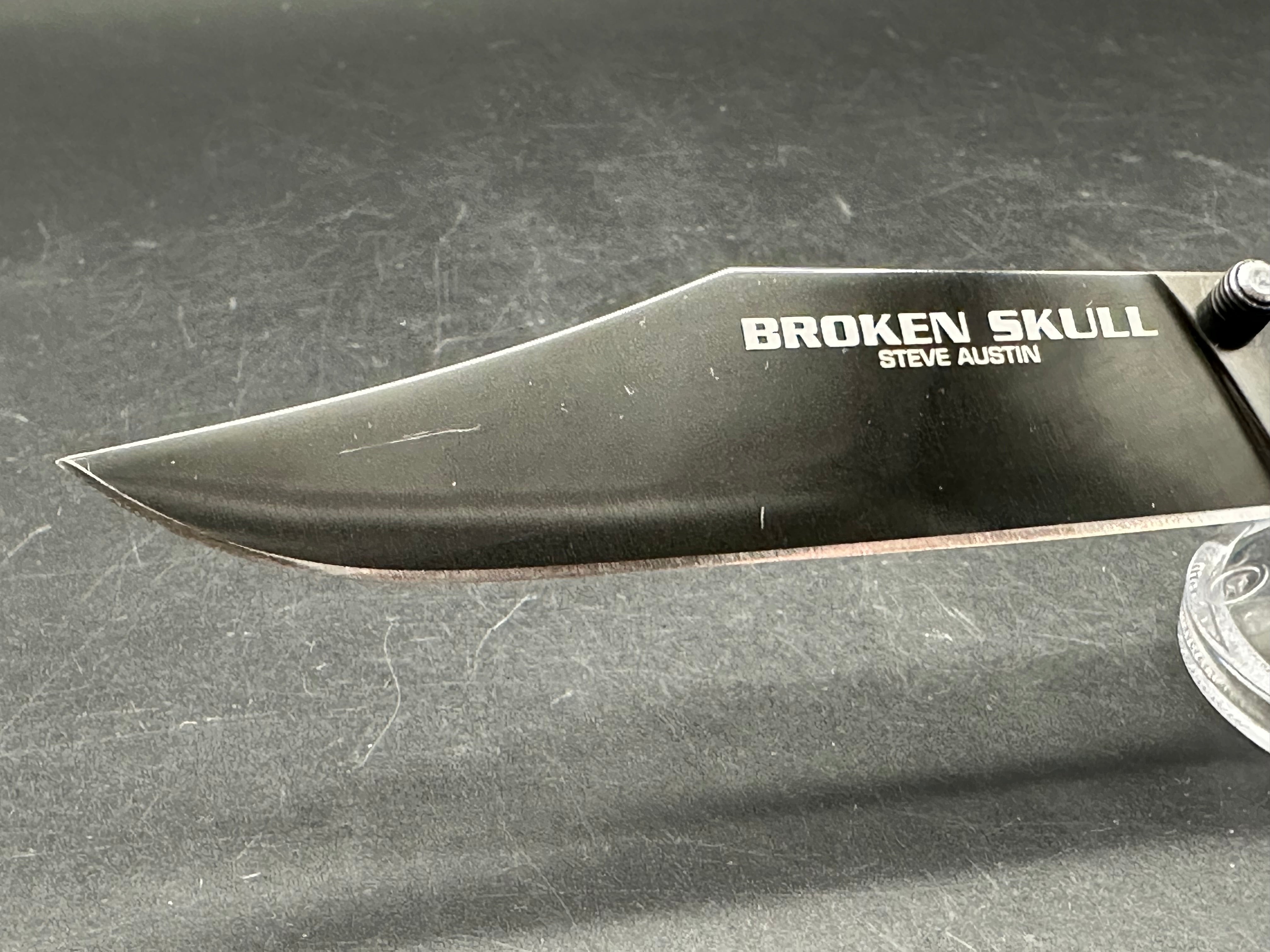 Cold Steel Broken Skull CTS-XHP DLC coating, blue G-10