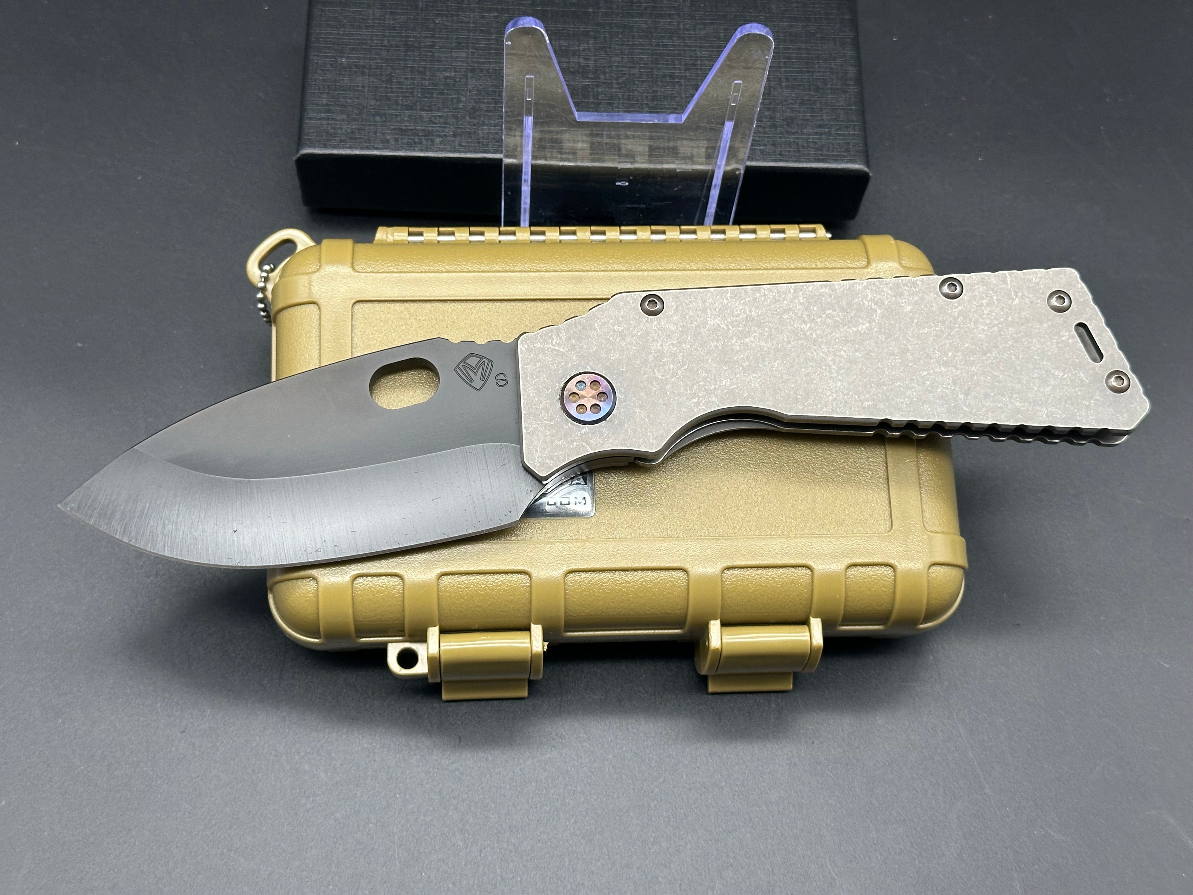 MEDFORD KNIVES TFF-1 S35VN PVD BLADE WITH TUMBLED HANDLE/ FLAMED CLIP &amp; PIVOT