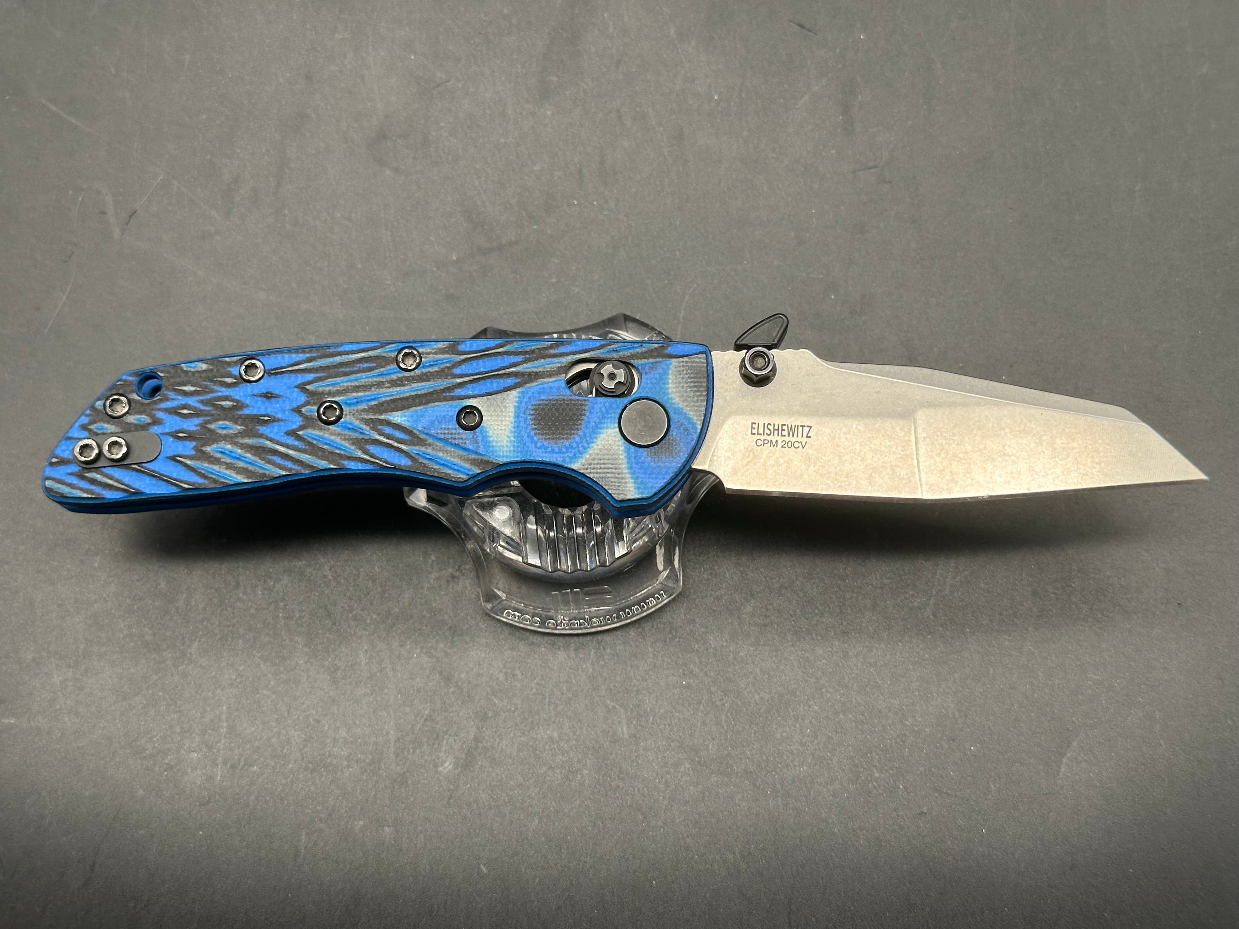 Hogue Deka Blue GMascus G-10, 20CV, with Snaggletooth pocket deploy