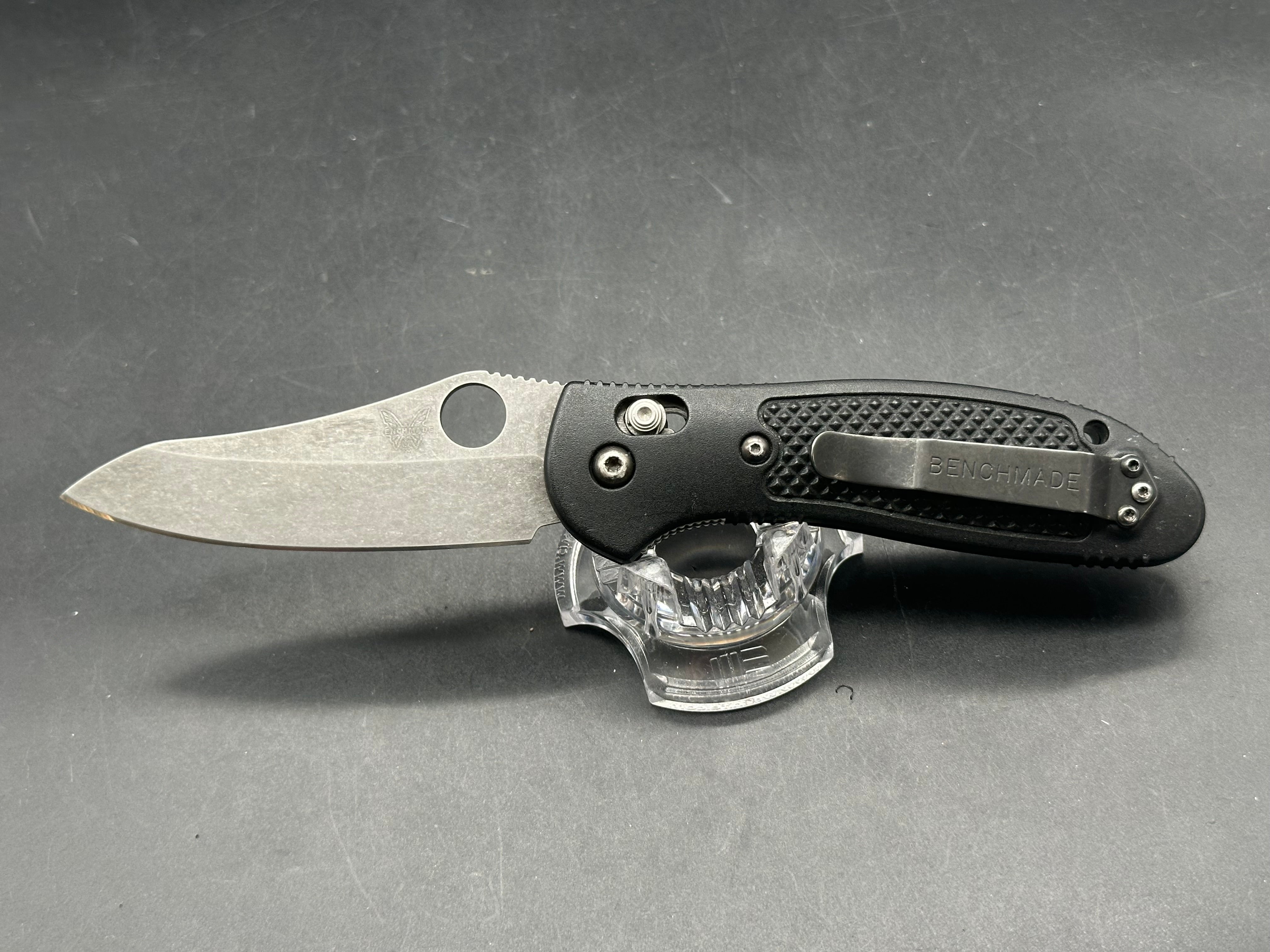 Benchmade Griptilian S30V with custom stonewash finish, FRN handles